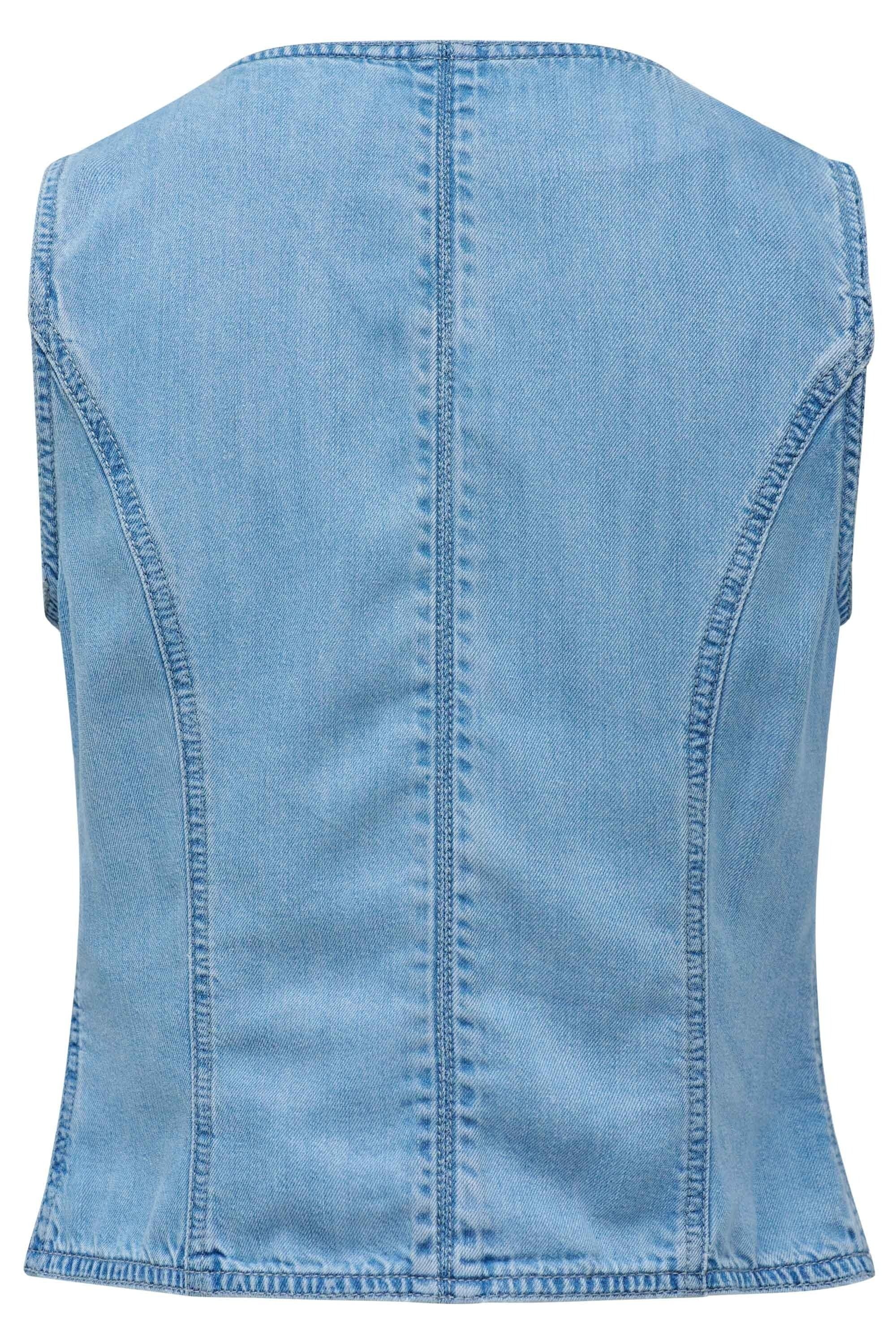 Denim Vest in Medium Light