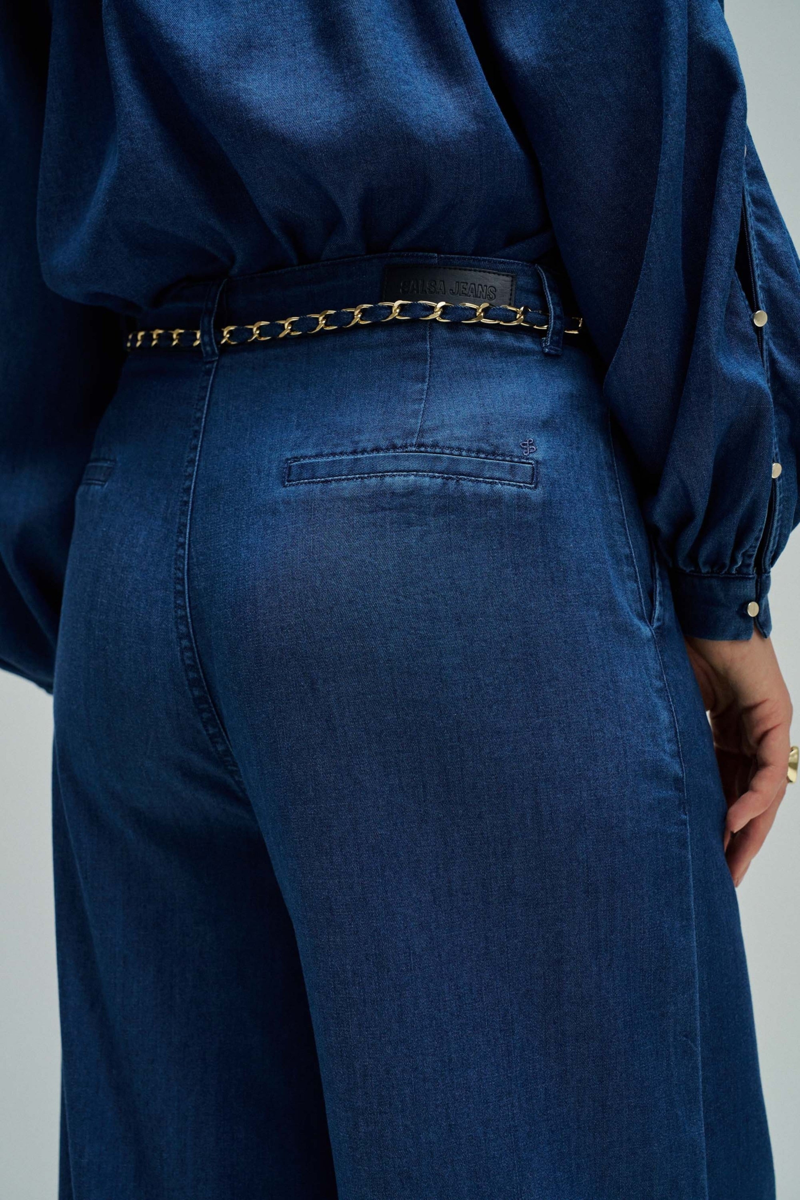 Chino Chain Belt in Dark Wash Hosen Salsa Jeans