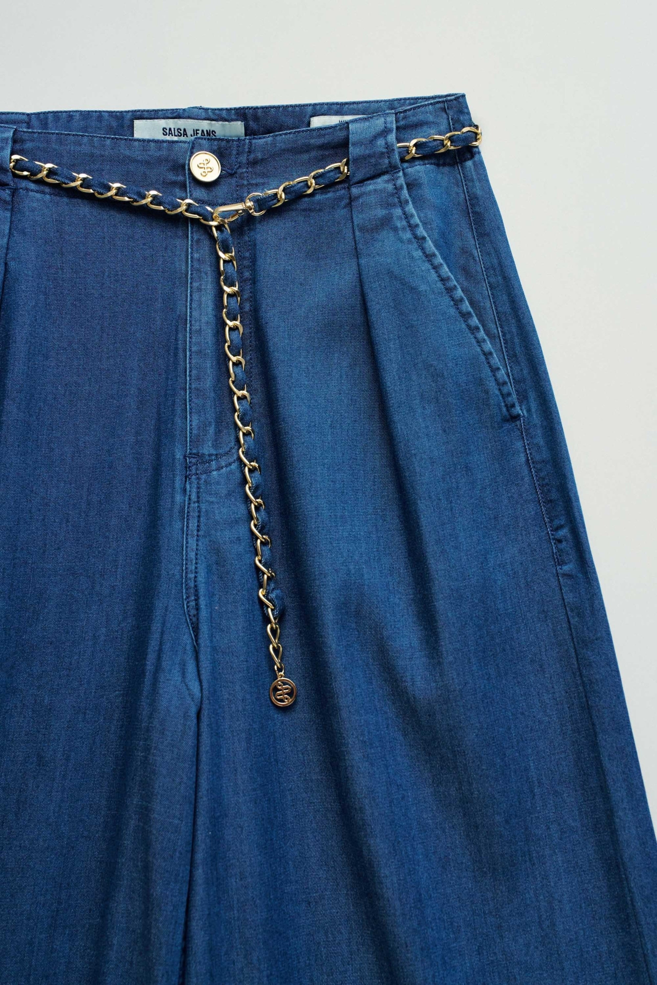 Chino Chain Belt in Dark Wash Hosen Salsa Jeans
