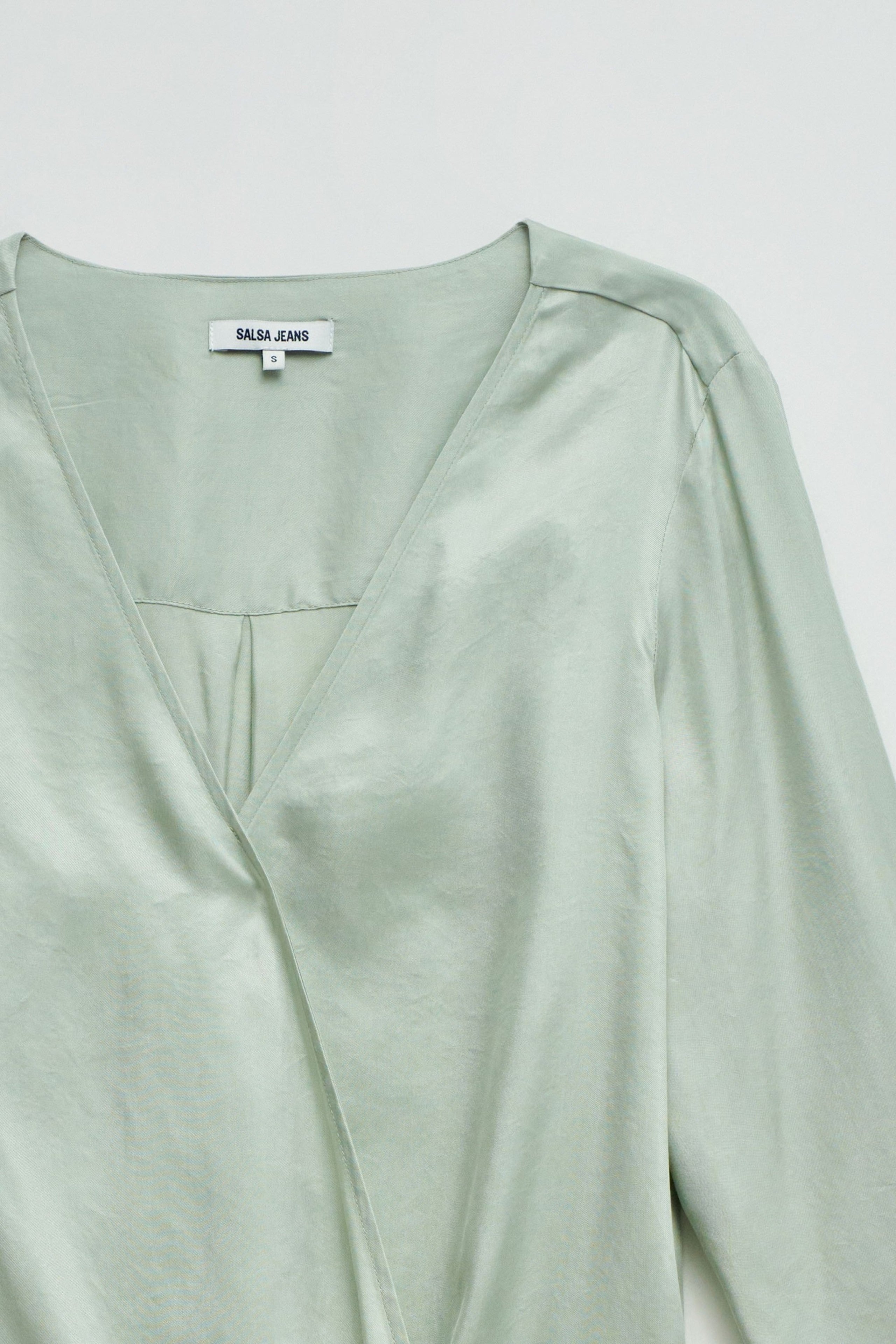 Wrap Blouse in Light Green