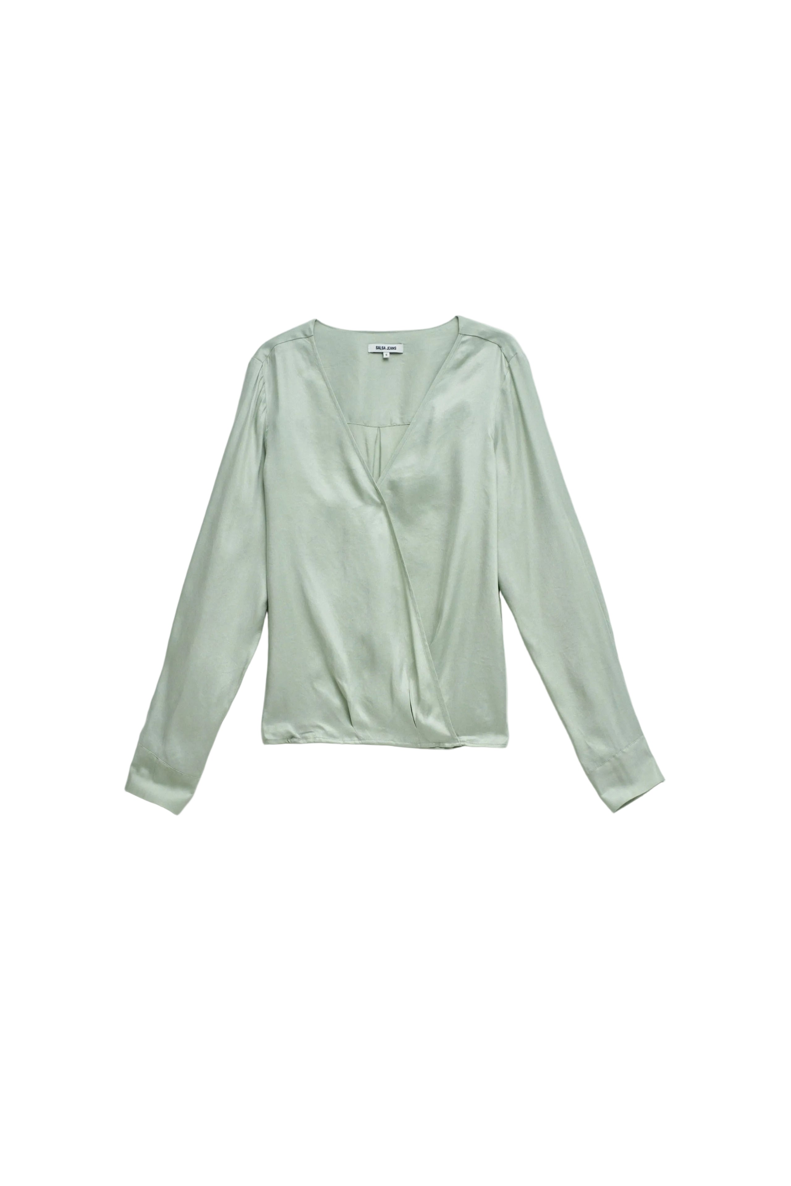Wrap Blouse in Light Green