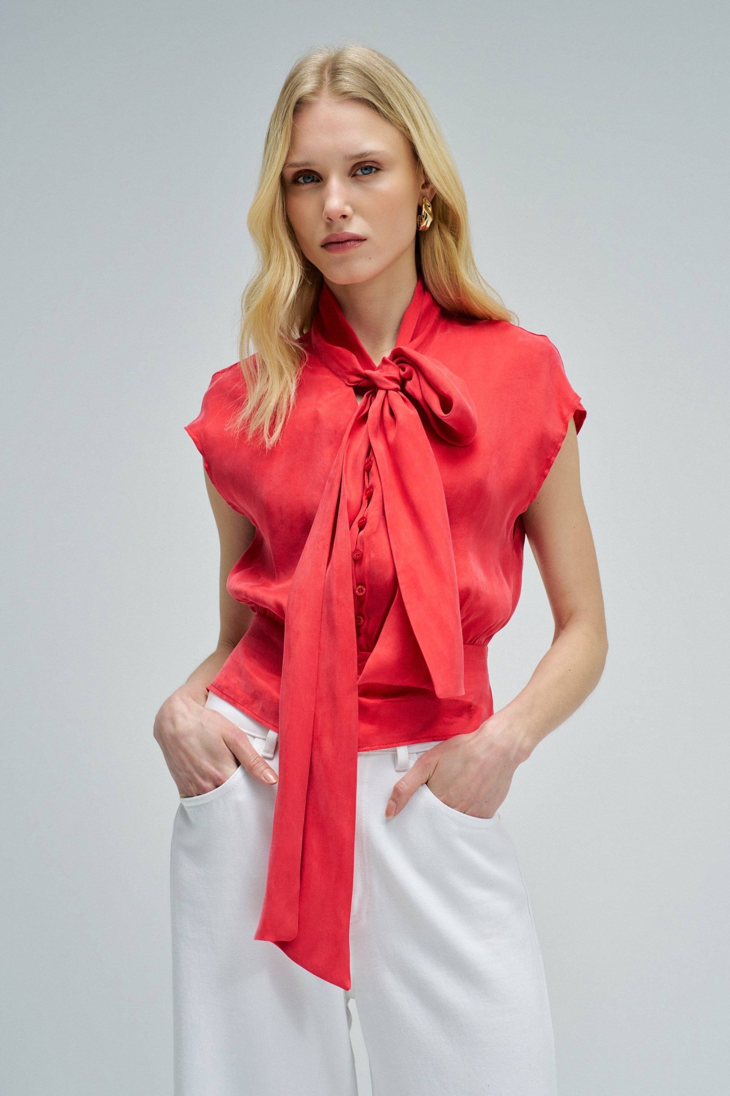 Corset Blouse Style in Dark Red Hemden Salsa Jeans