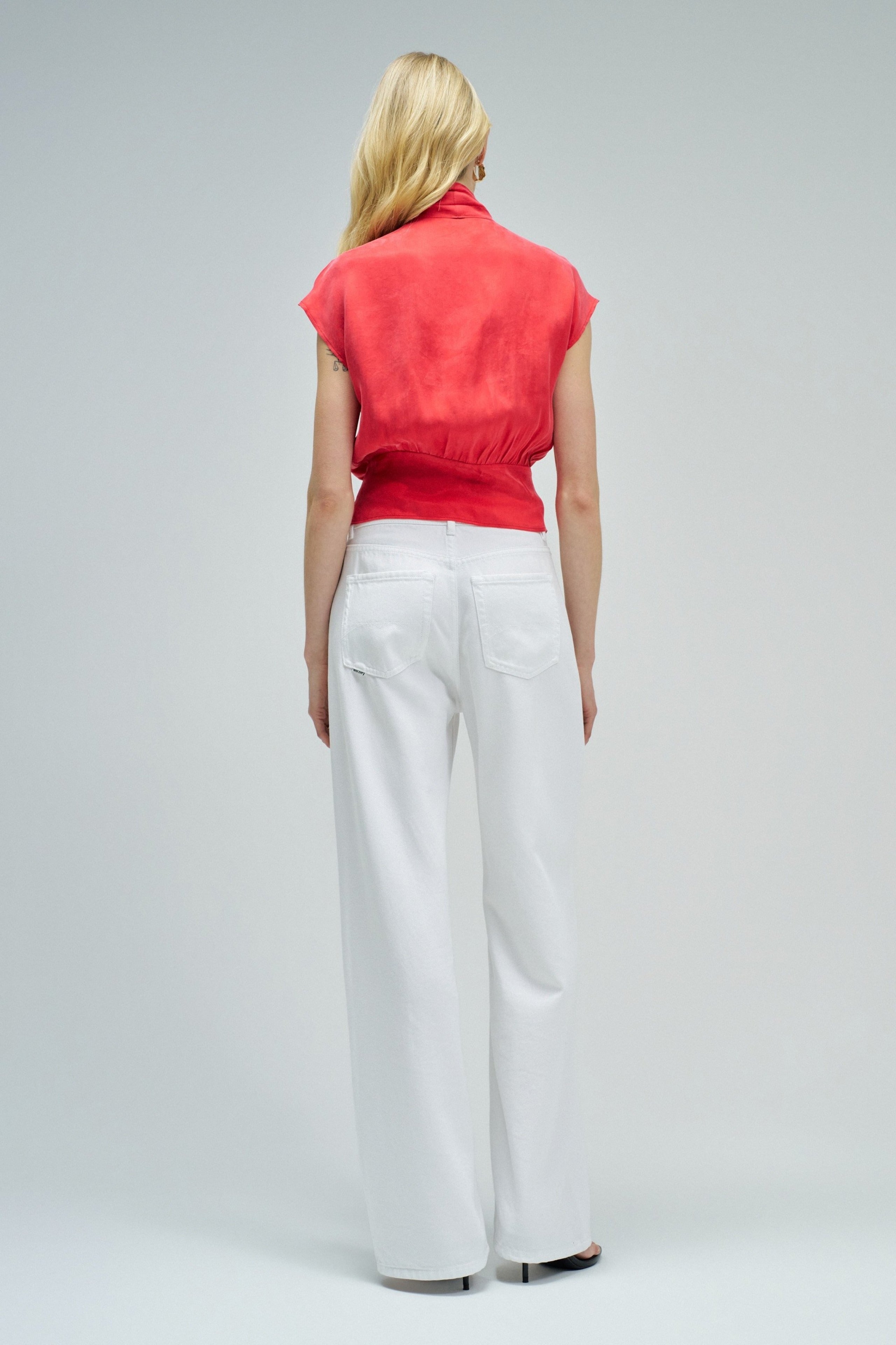 Corset Blouse Style in Dark Red Hemden Salsa Jeans