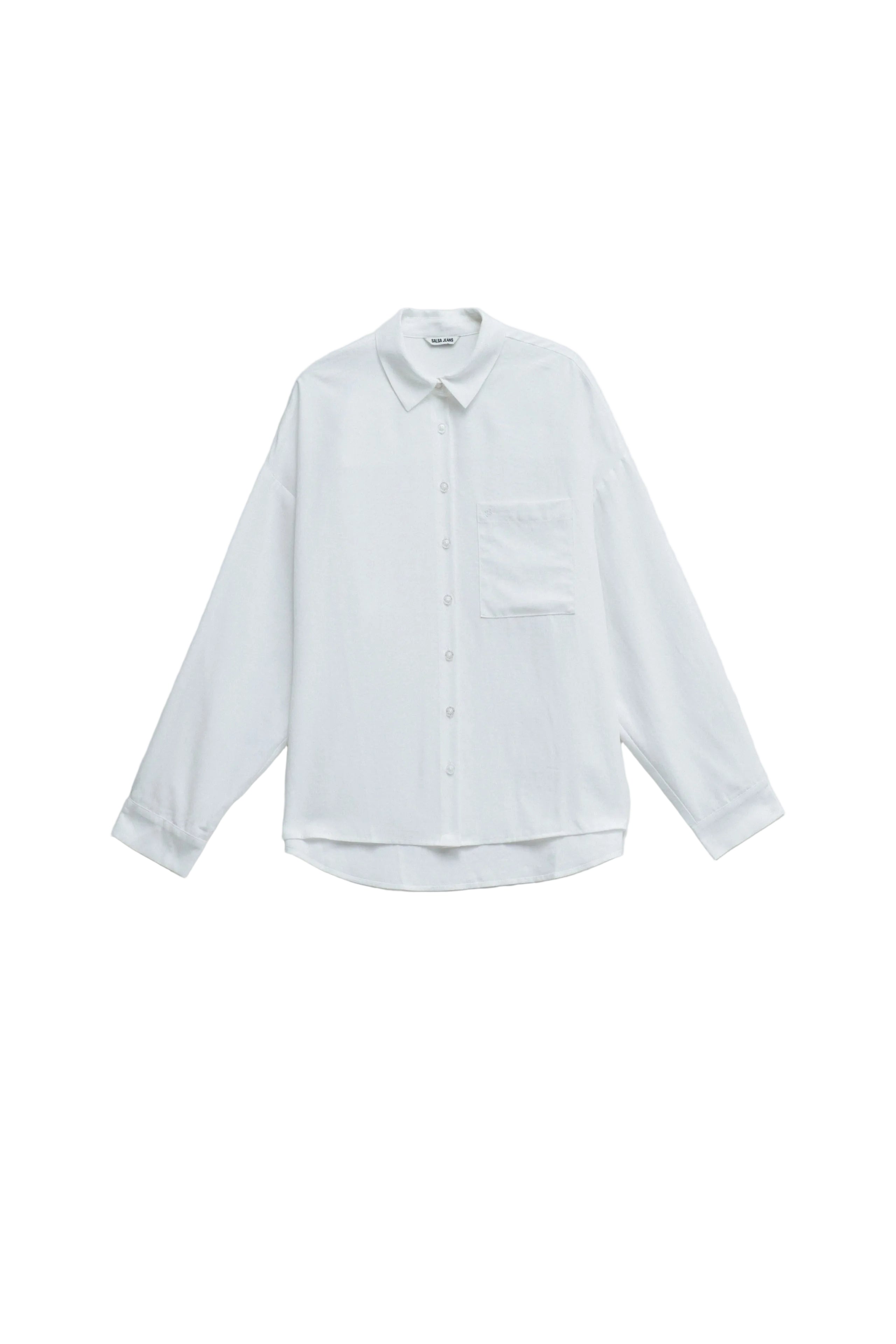 Oversize Basic Shirt in White Hemden Salsa Jeans