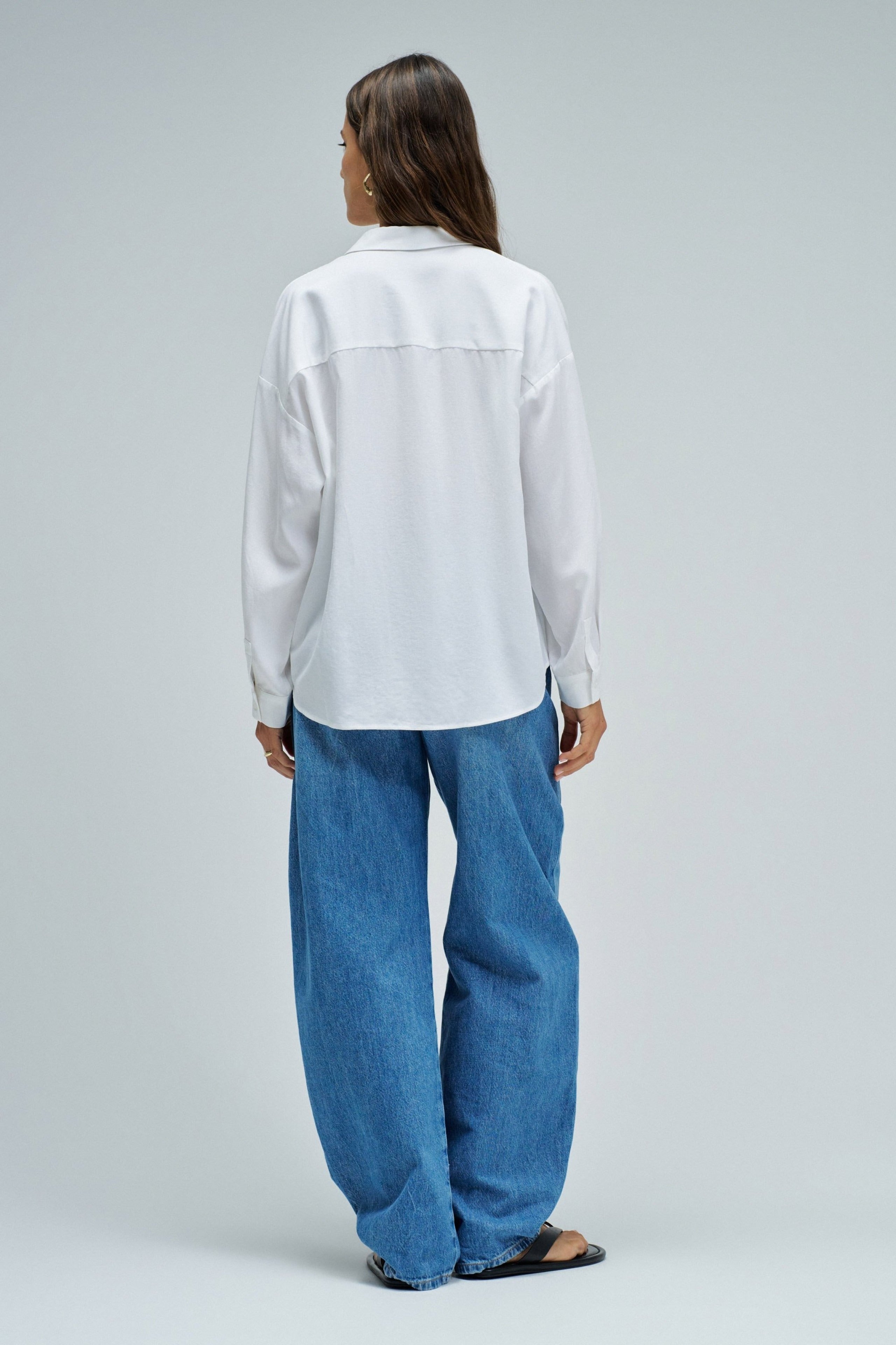 Oversize Basic Shirt in White Hemden Salsa Jeans