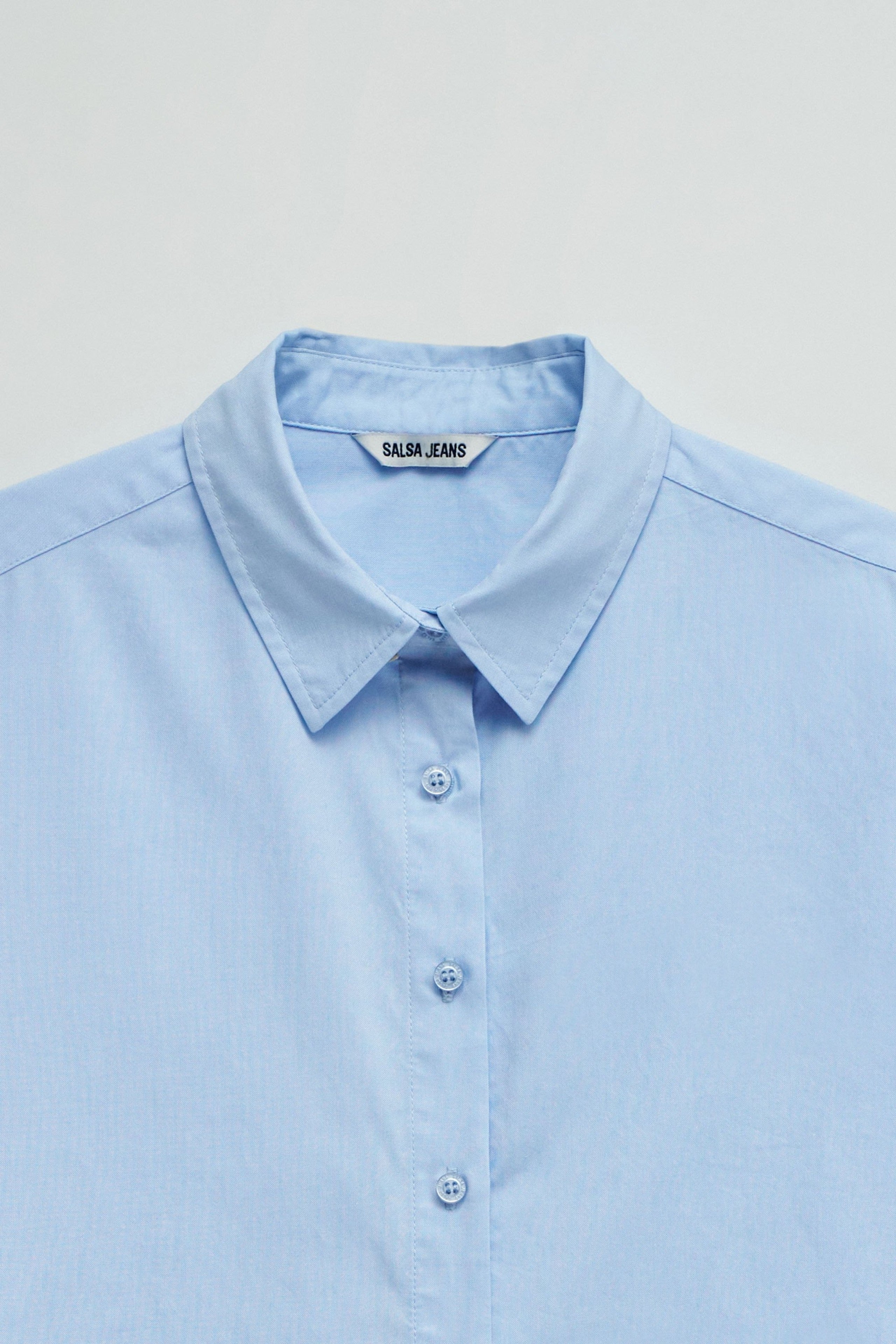 Oversize Basic Shirt in Light Blue Hemden Salsa Jeans