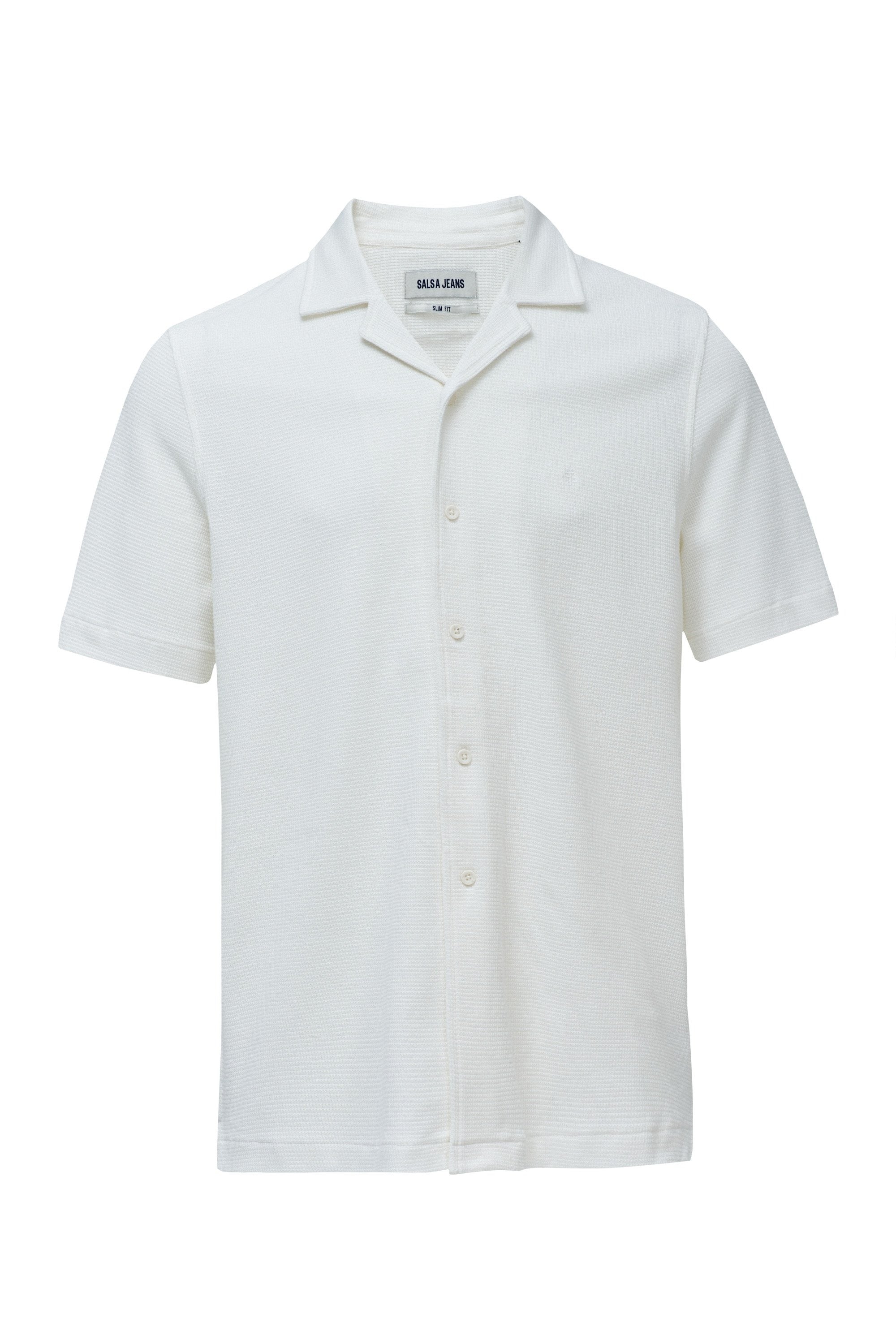 Shirt Textured Waffle in Light Pearl V2 Hemden Salsa Jeans