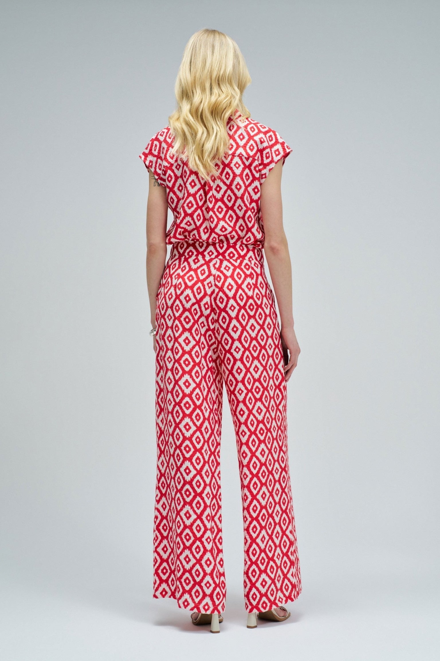Print Hight Rise Pants in Light Pearl V1 Hosen Salsa Jeans