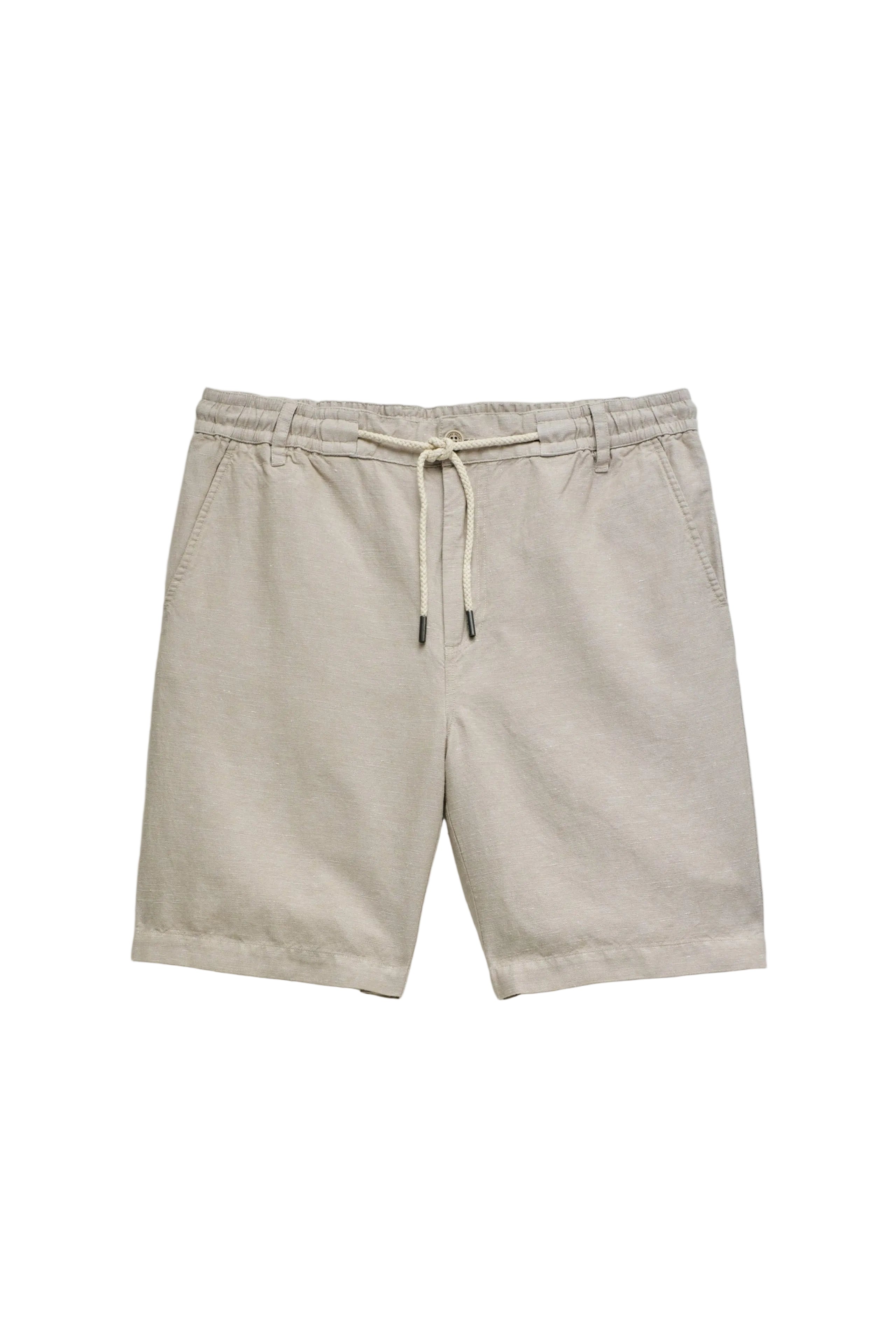 Cotton Linen Shorts in Medium Beige V2 Shorts Salsa Jeans
