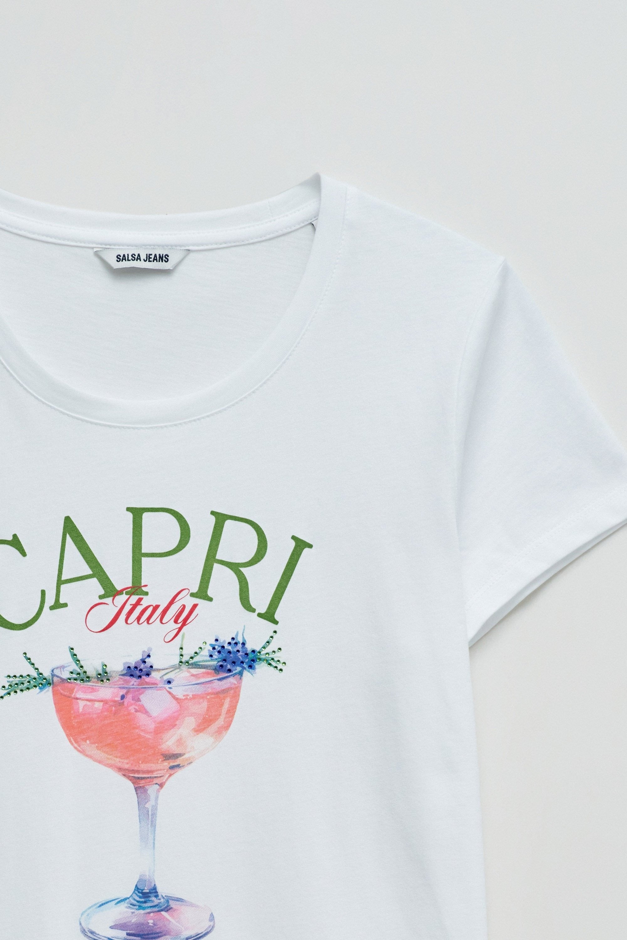 T-Shirt Loose Graphic in White T-Shirts Salsa Jeans