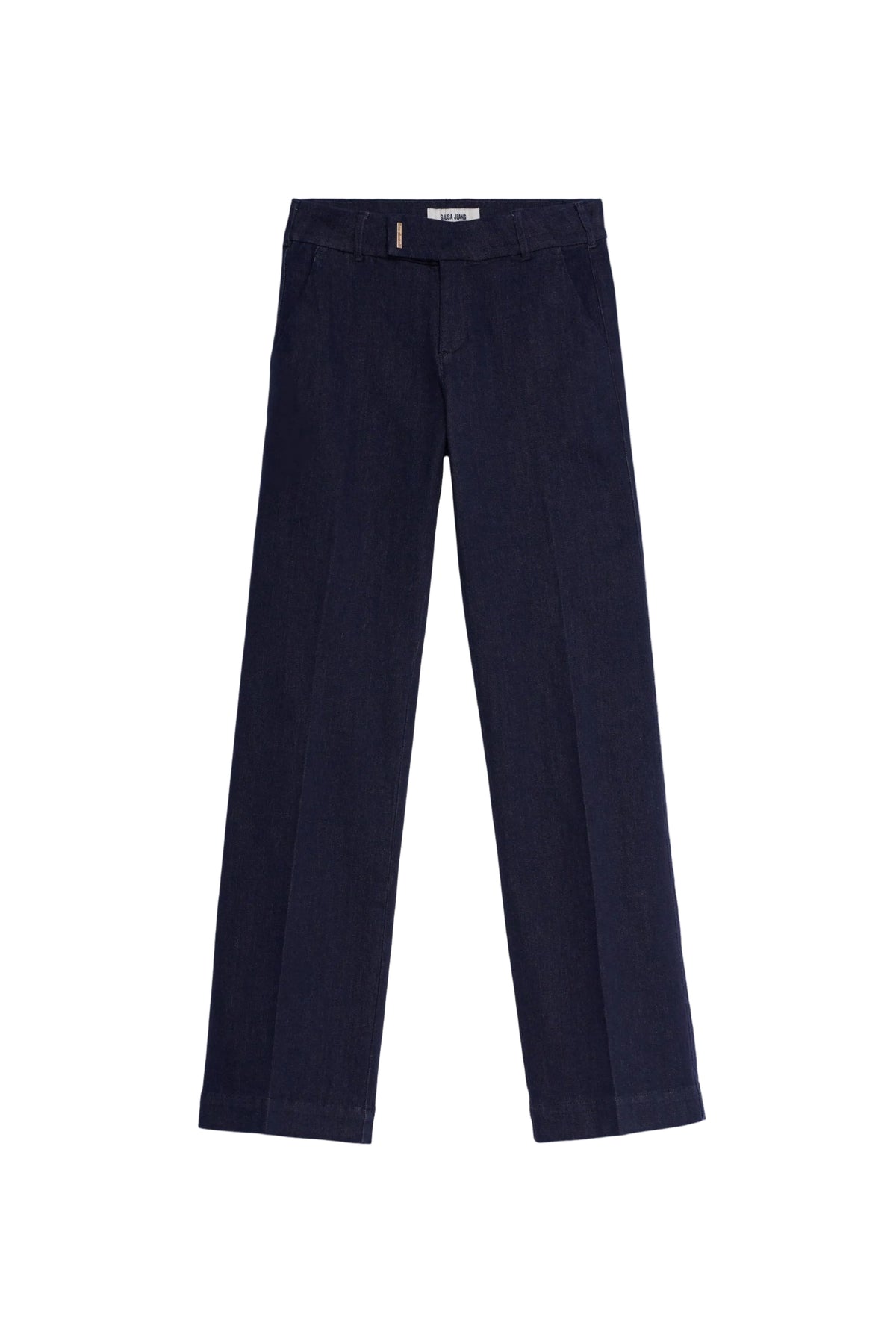 Flared Chino mit Taillendetail in Dark Wash Hosen Salsa Jeans