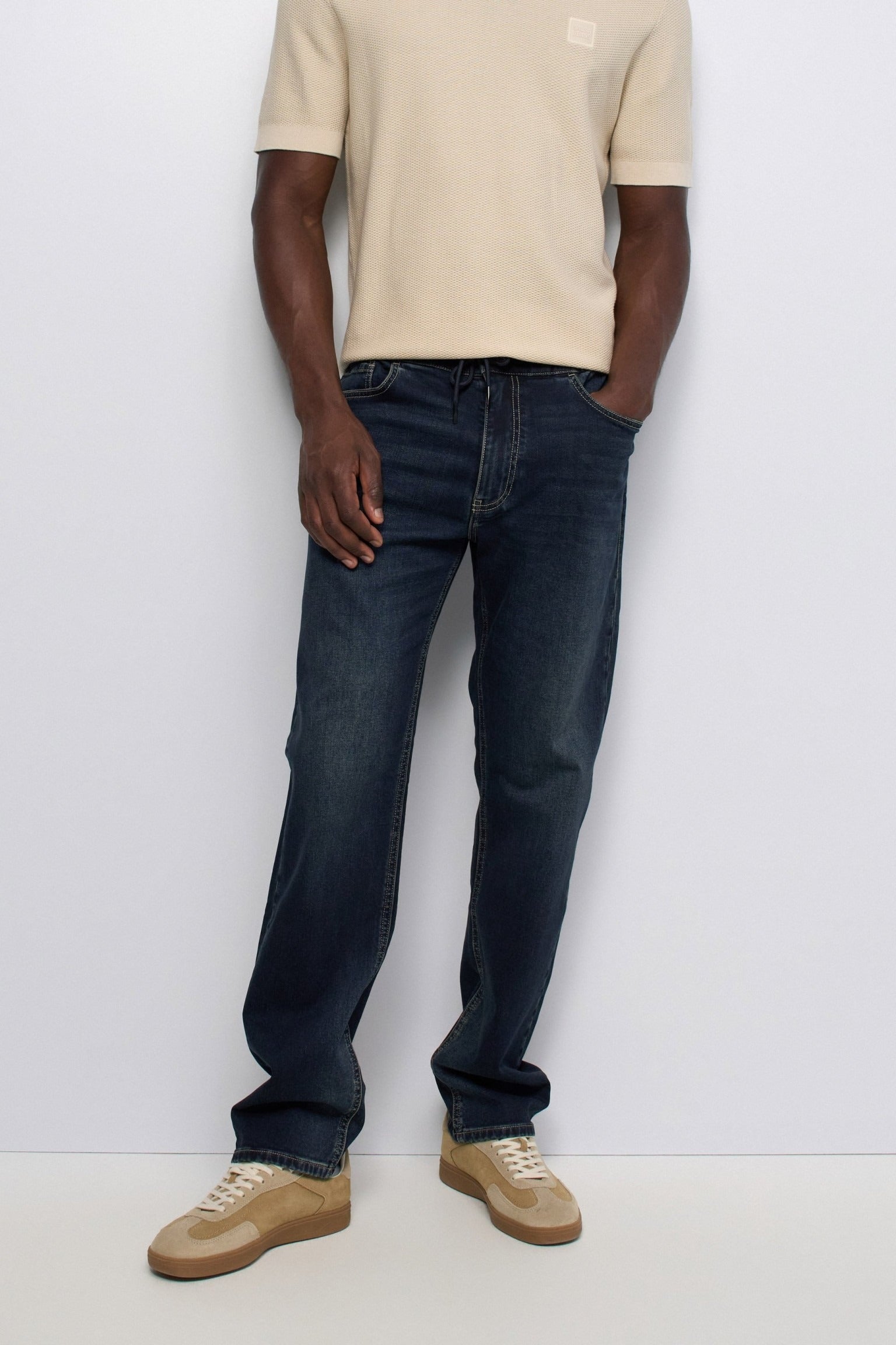 S-Active Joggers in Medium Light Jeans Salsa Jeans