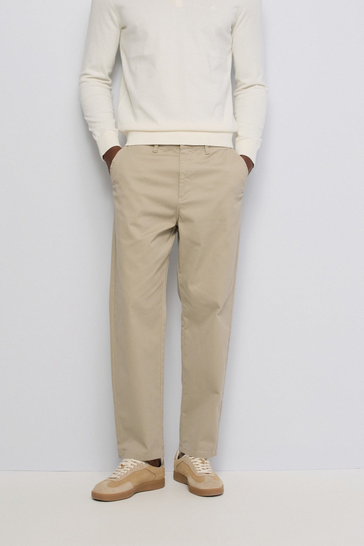 Relaxed Fit Chinohose in Medium Beige Hosen Salsa Jeans