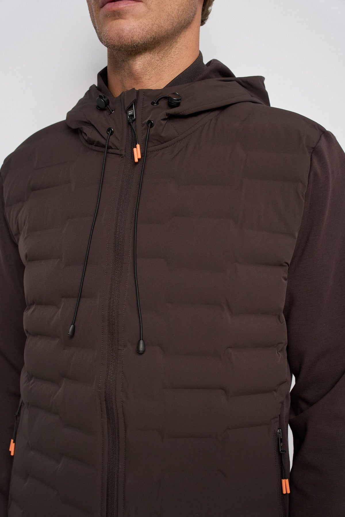 Leichte Jacke mit Steppung in Dark Brown Jacken Salsa Jeans