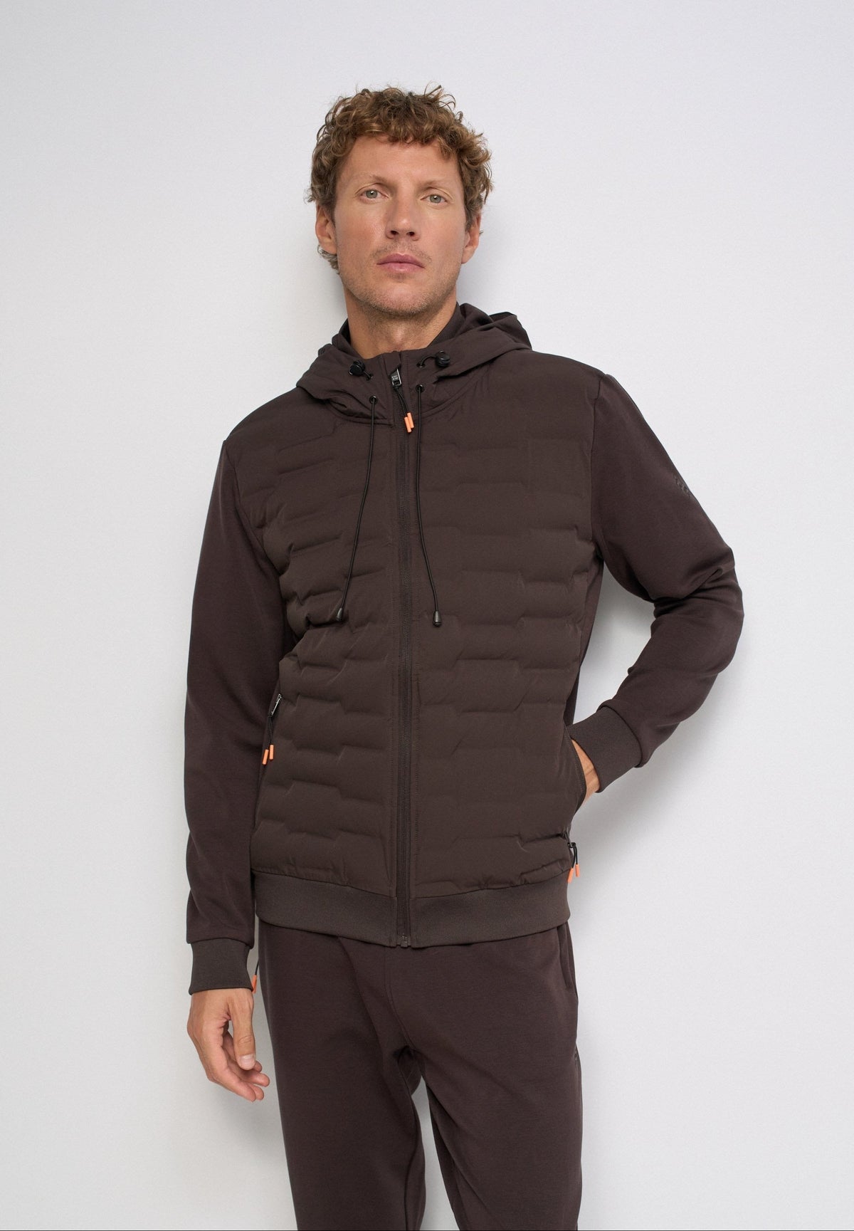 Leichte Jacke mit Steppung in Dark Brown Jacken Salsa Jeans