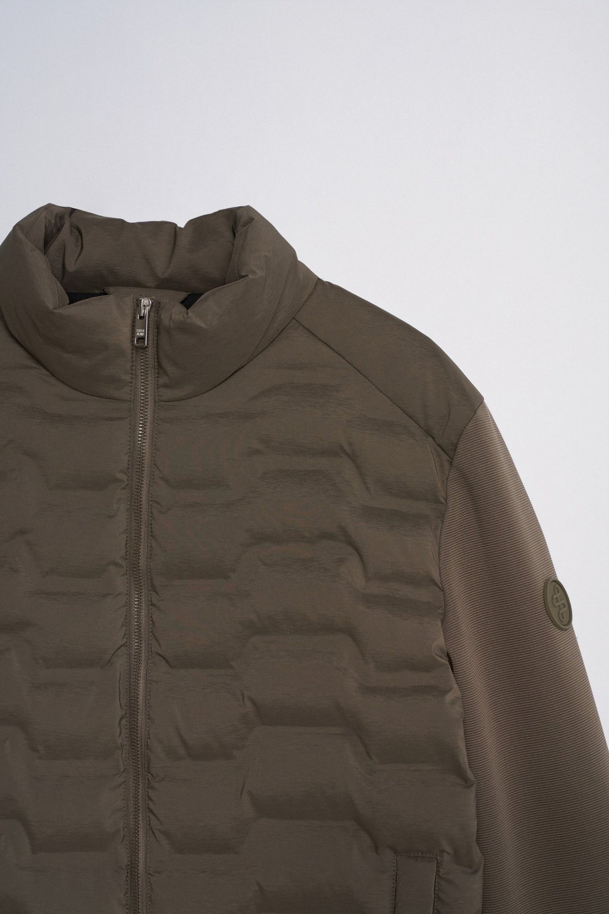 Steppjacke mit Strickärmeln in Medium Green Jacken Salsa Jeans