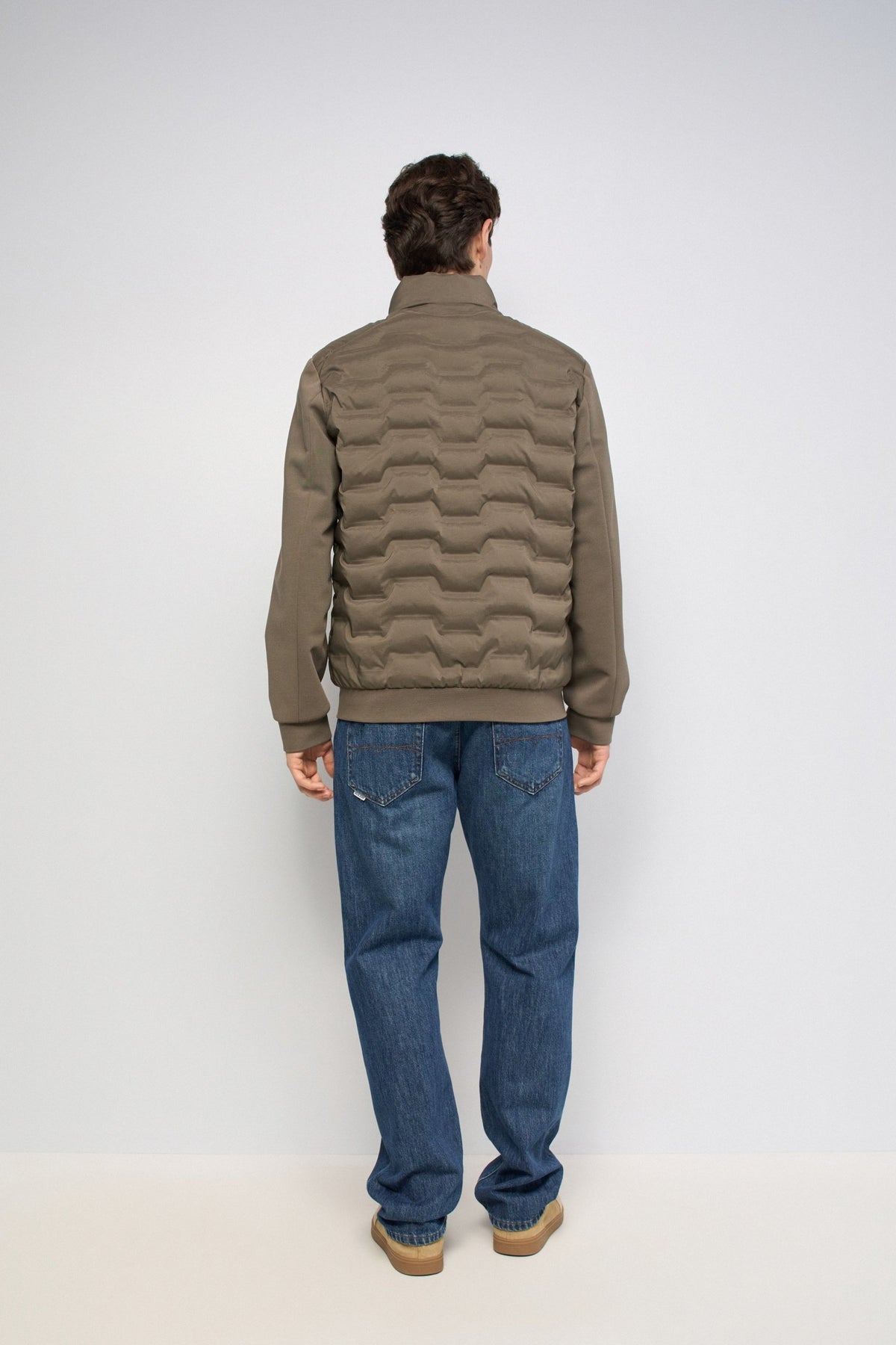 Steppjacke mit Strickärmeln in Medium Green Jacken Salsa Jeans