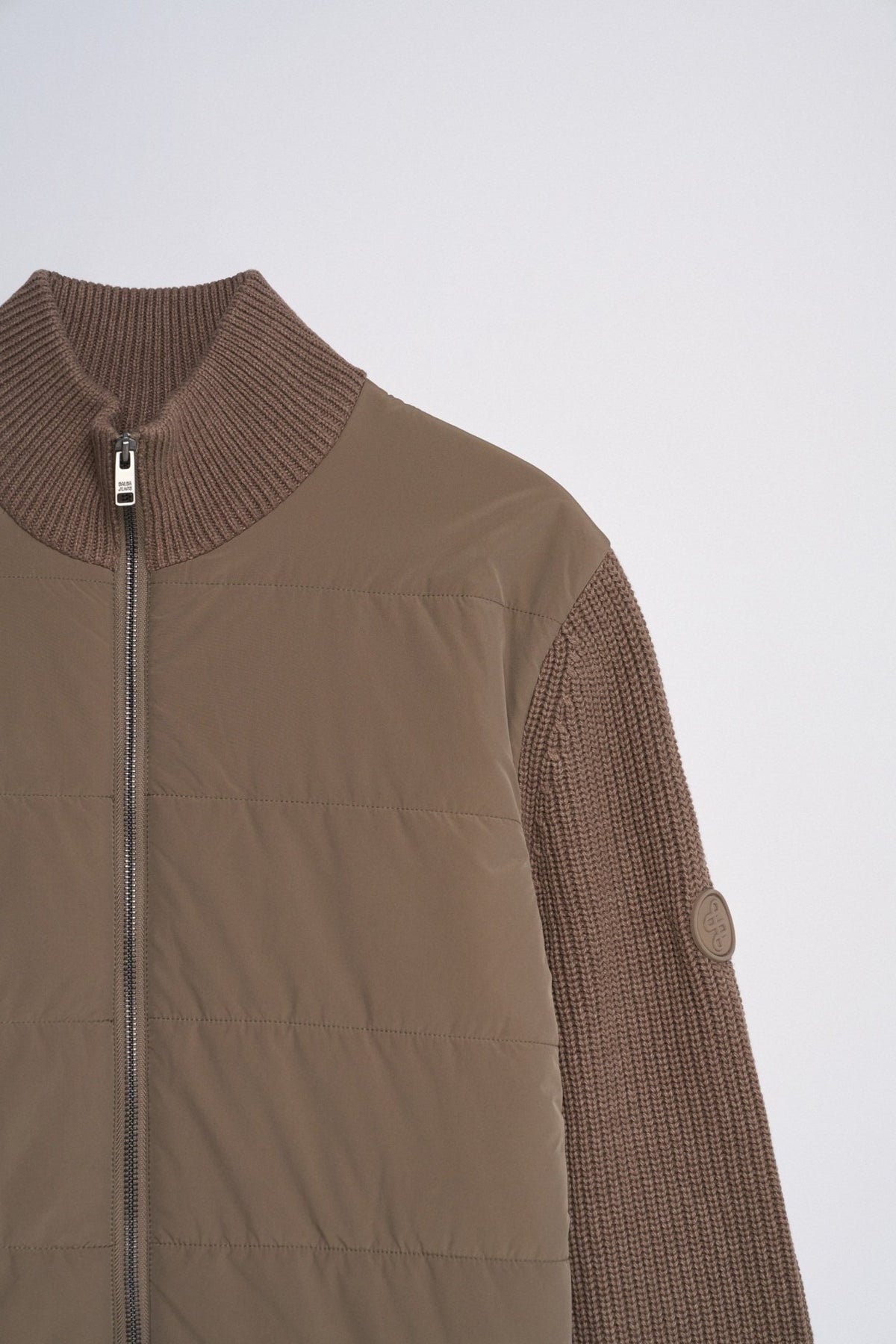 Strickjacke mit Steppdetails in Medium Beige Jacken Salsa Jeans