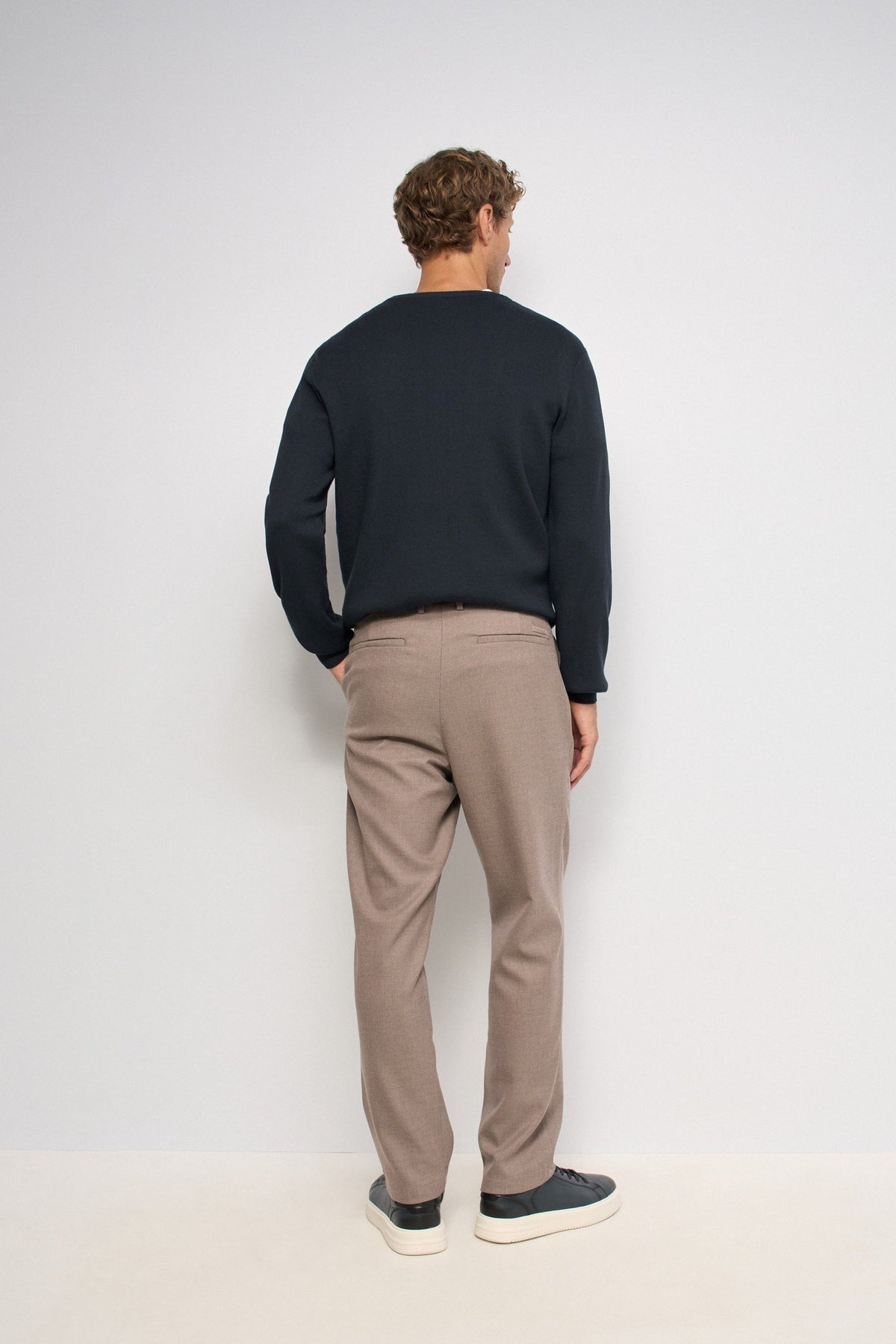 Weite Chinohose in Wolloptik in Medium Beige V1 Hosen Salsa Jeans