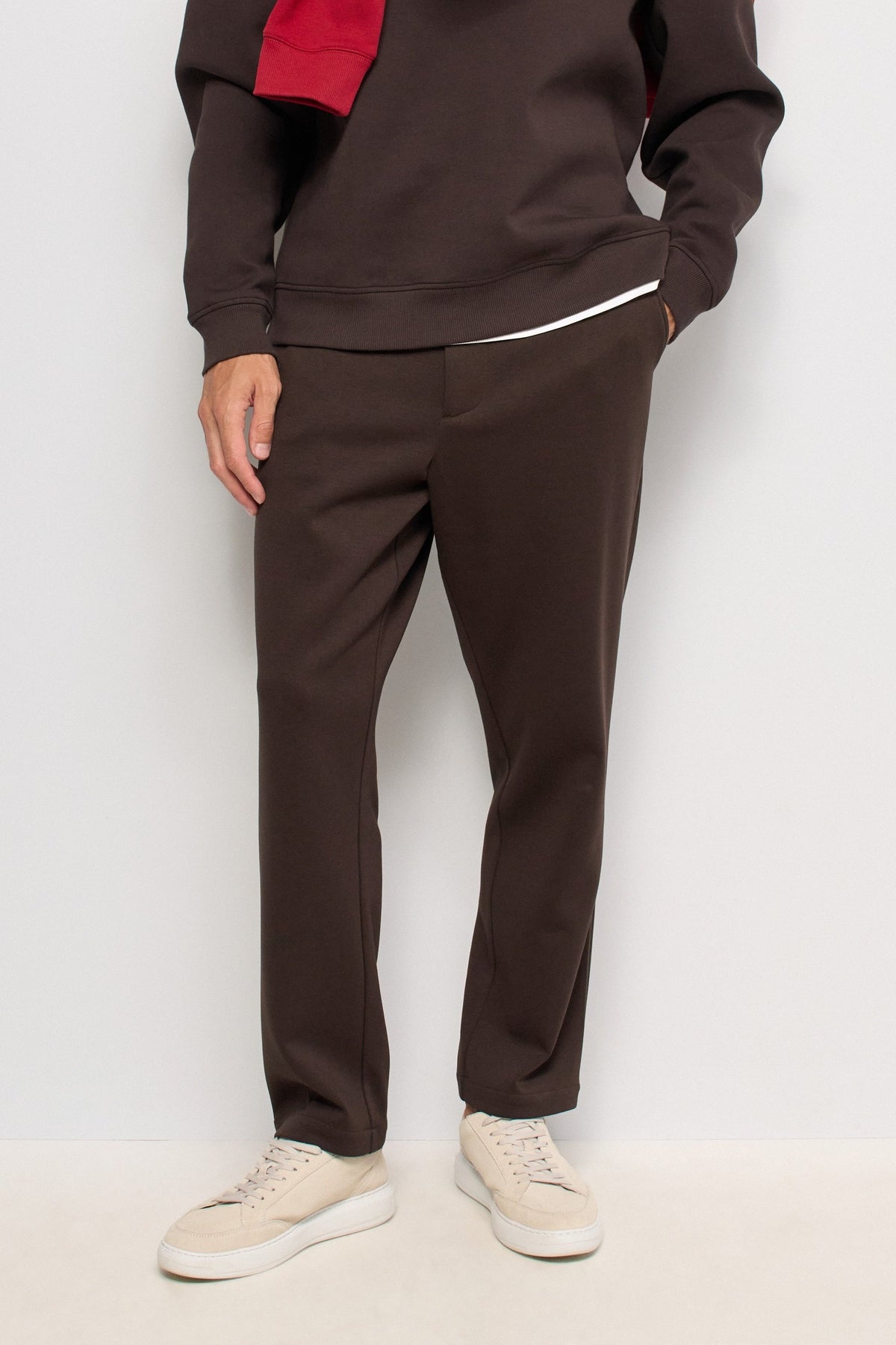 Wollmix Chino Regular Fit in Dark Brown Hosen Salsa Jeans