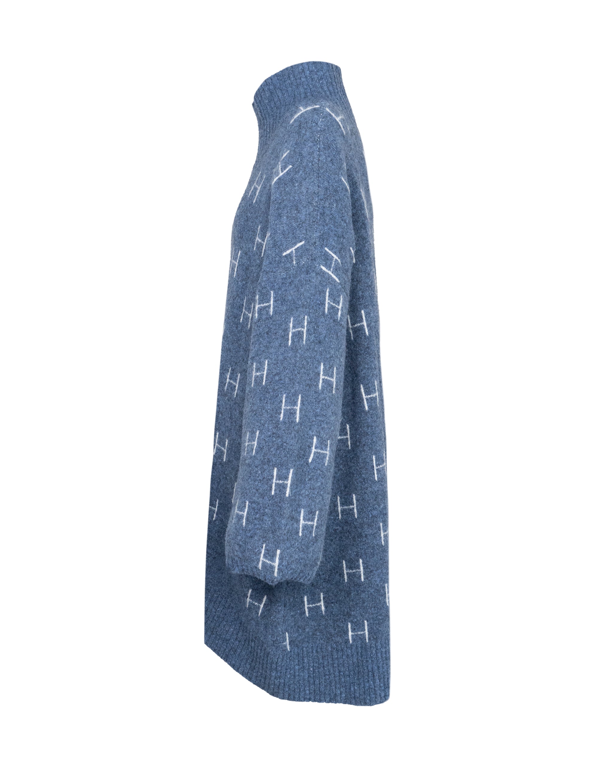 FAM Sweater Long in Blue Pullover Hést
