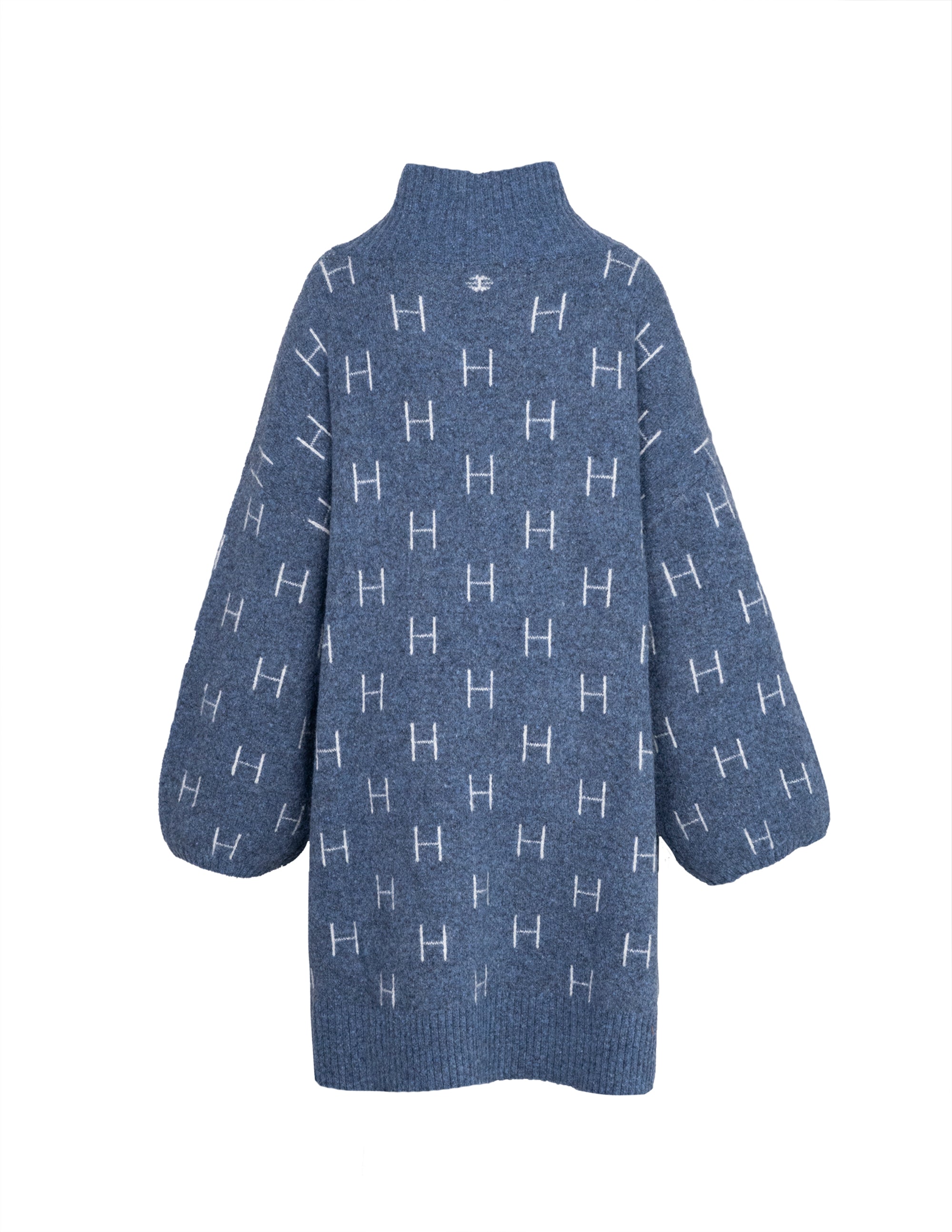 FAM Sweater Long in Blue Pullover Hést
