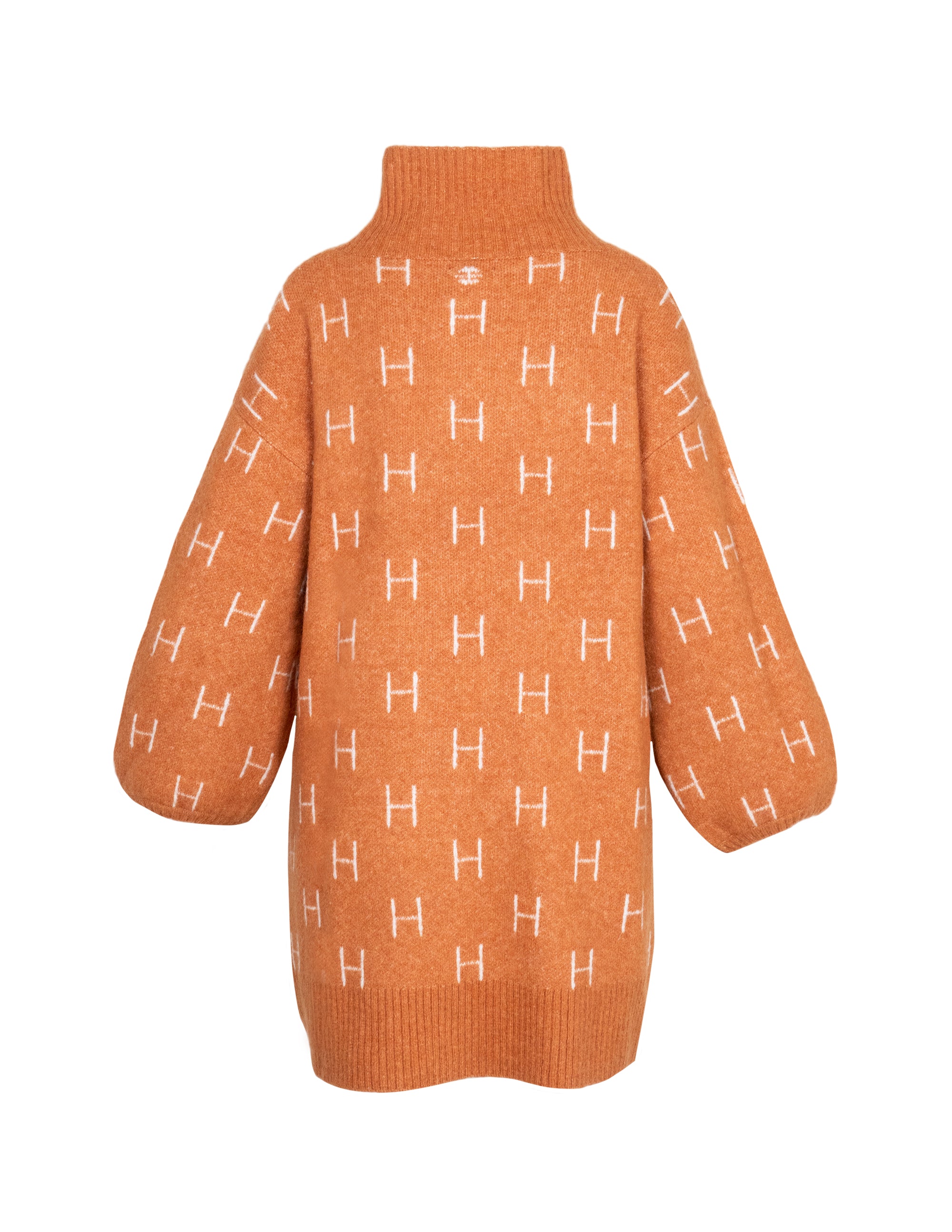 FAM Sweater Long in Leather brown Pullover Hést