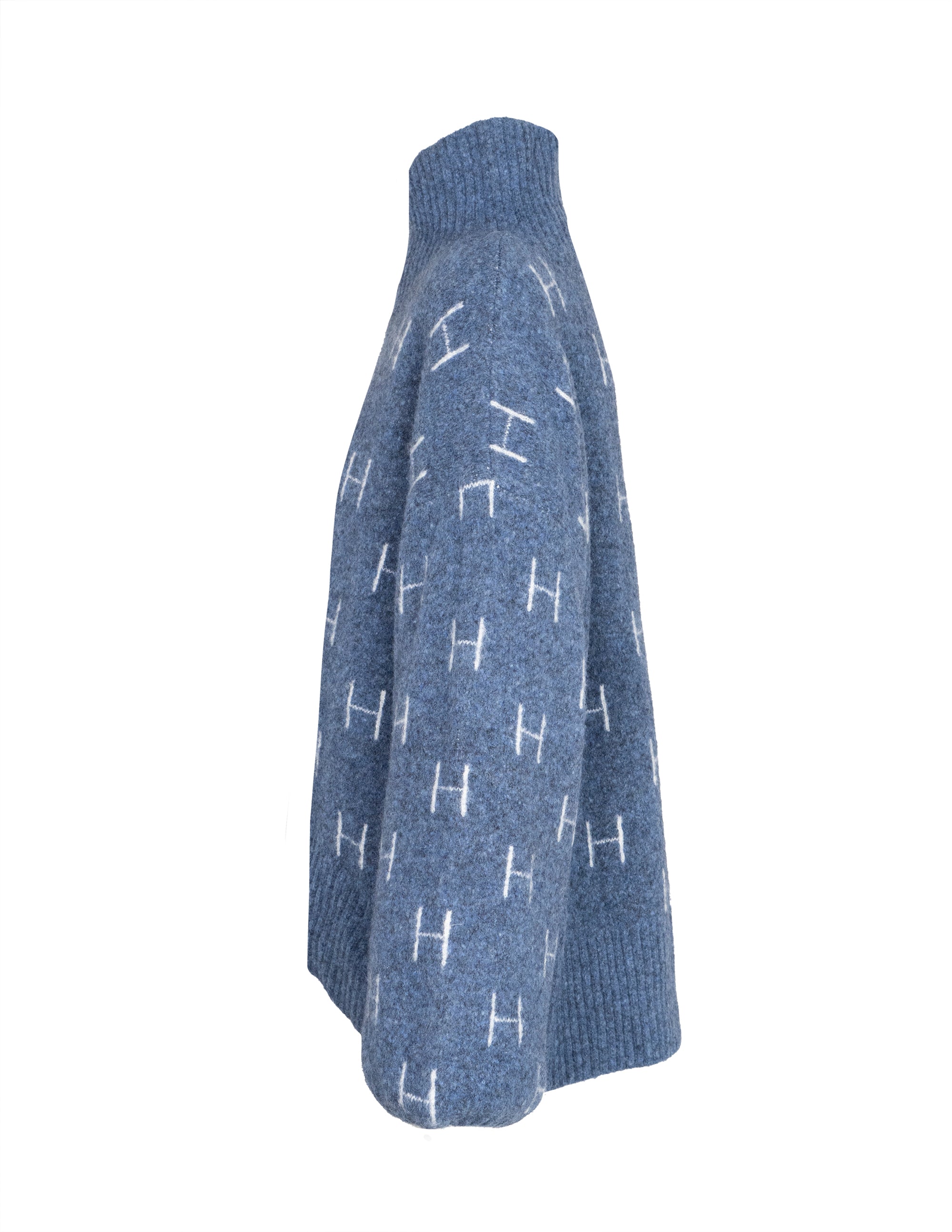 FAM Sweater Short in Blue Pullover Hést