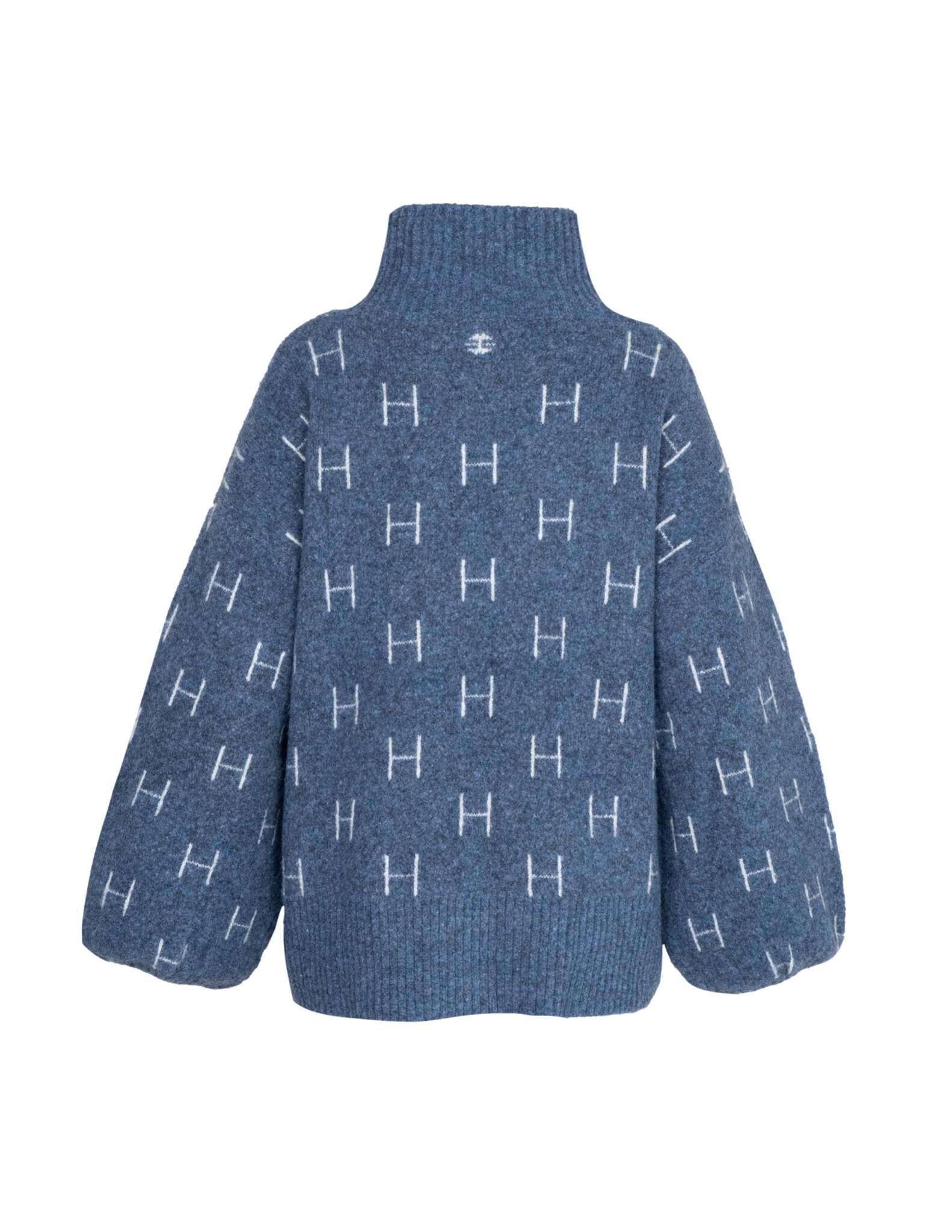 FAM Sweater Short in Blue Pullover Hést