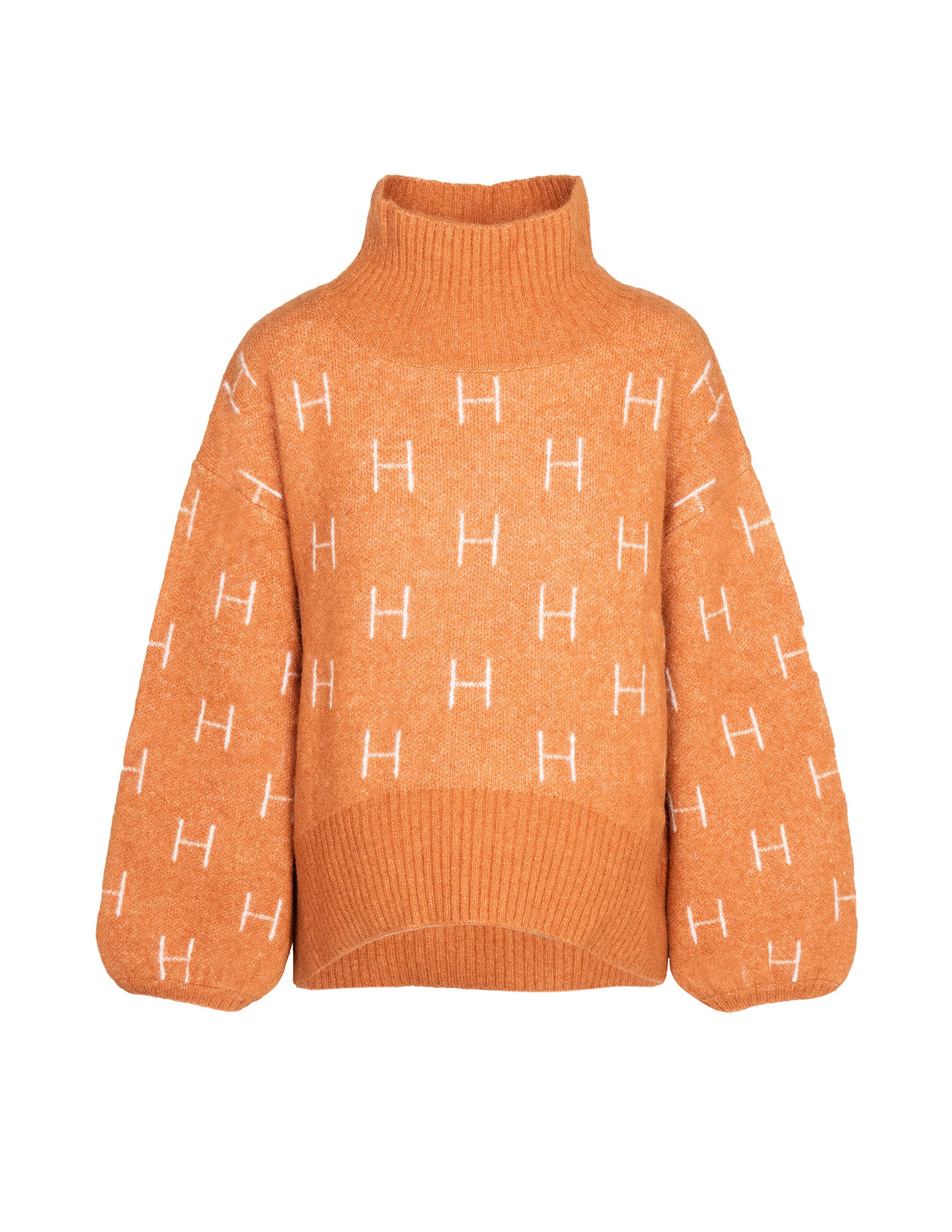 FAM Sweater Short in Leather brown Pullover Hést