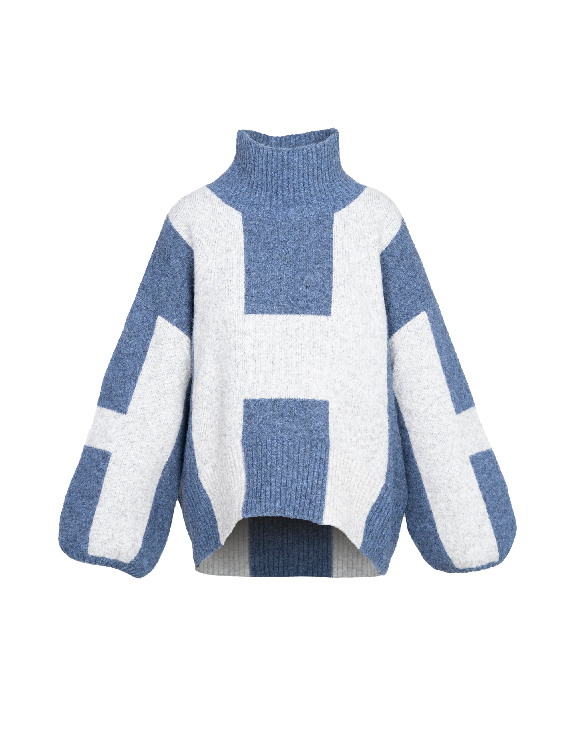 ISA Sweater in Blue/grey melange Pullover Hést
