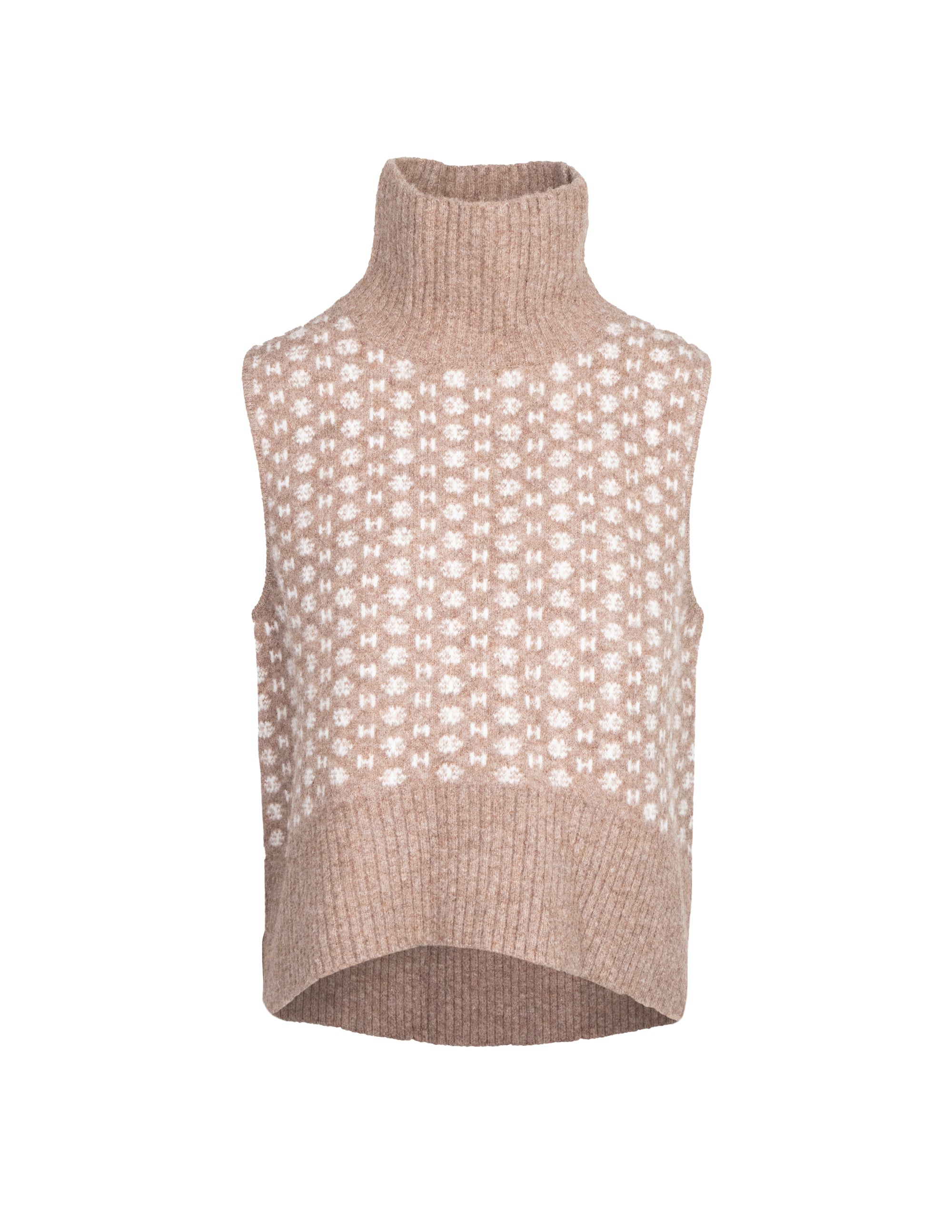 LOGO Vest in Brown melange/white Pullover Hést