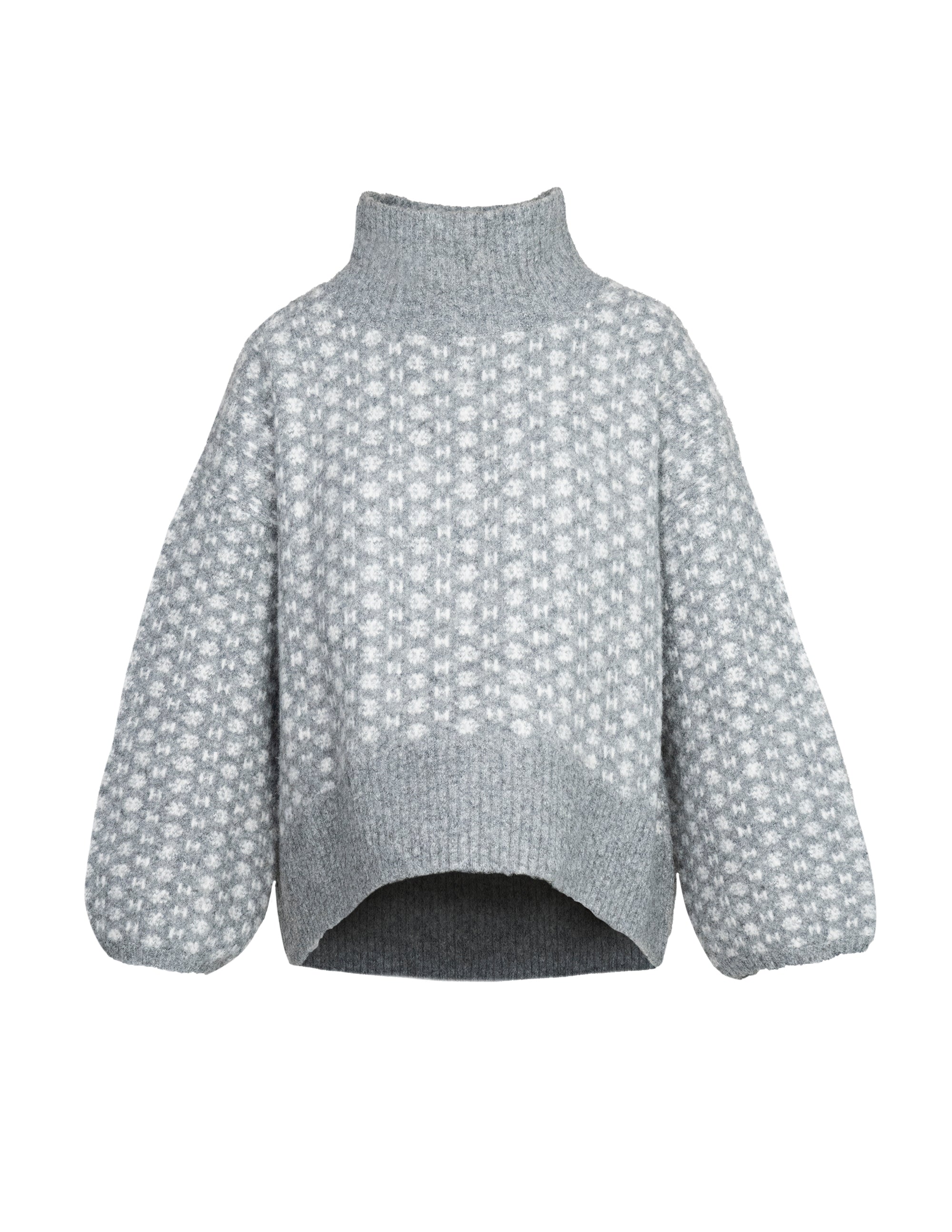 LOGO Sweater in Dark grey melange/light grey Pullover Hést