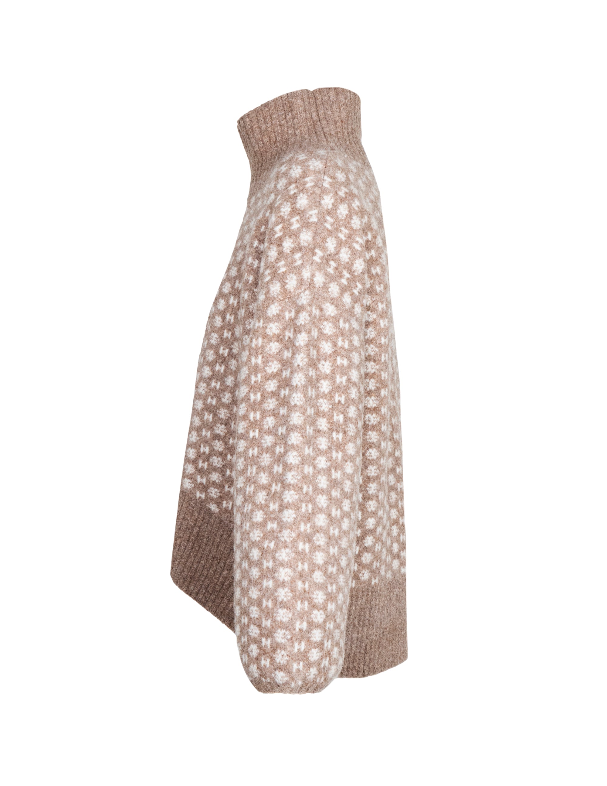 LOGO Sweater in Brown melange/white Pullover Hést
