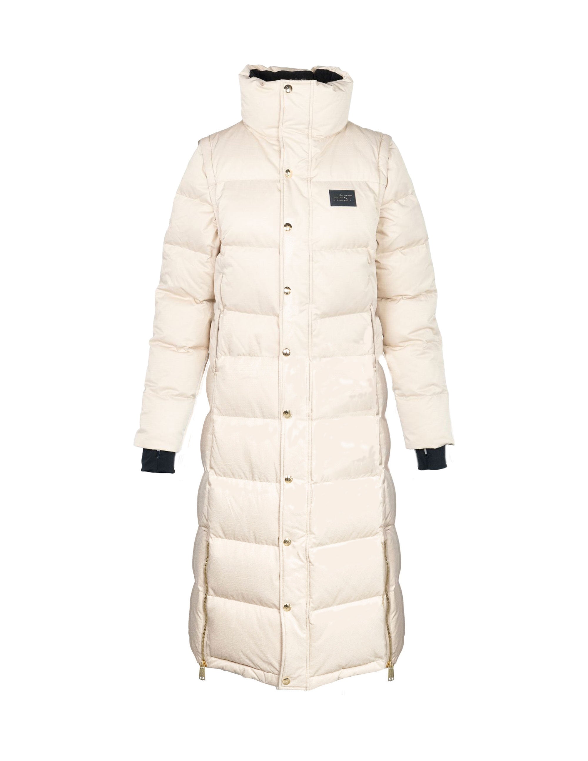 EDDA 2in1 Down Coat/ Vest in Beige Jacken Hést