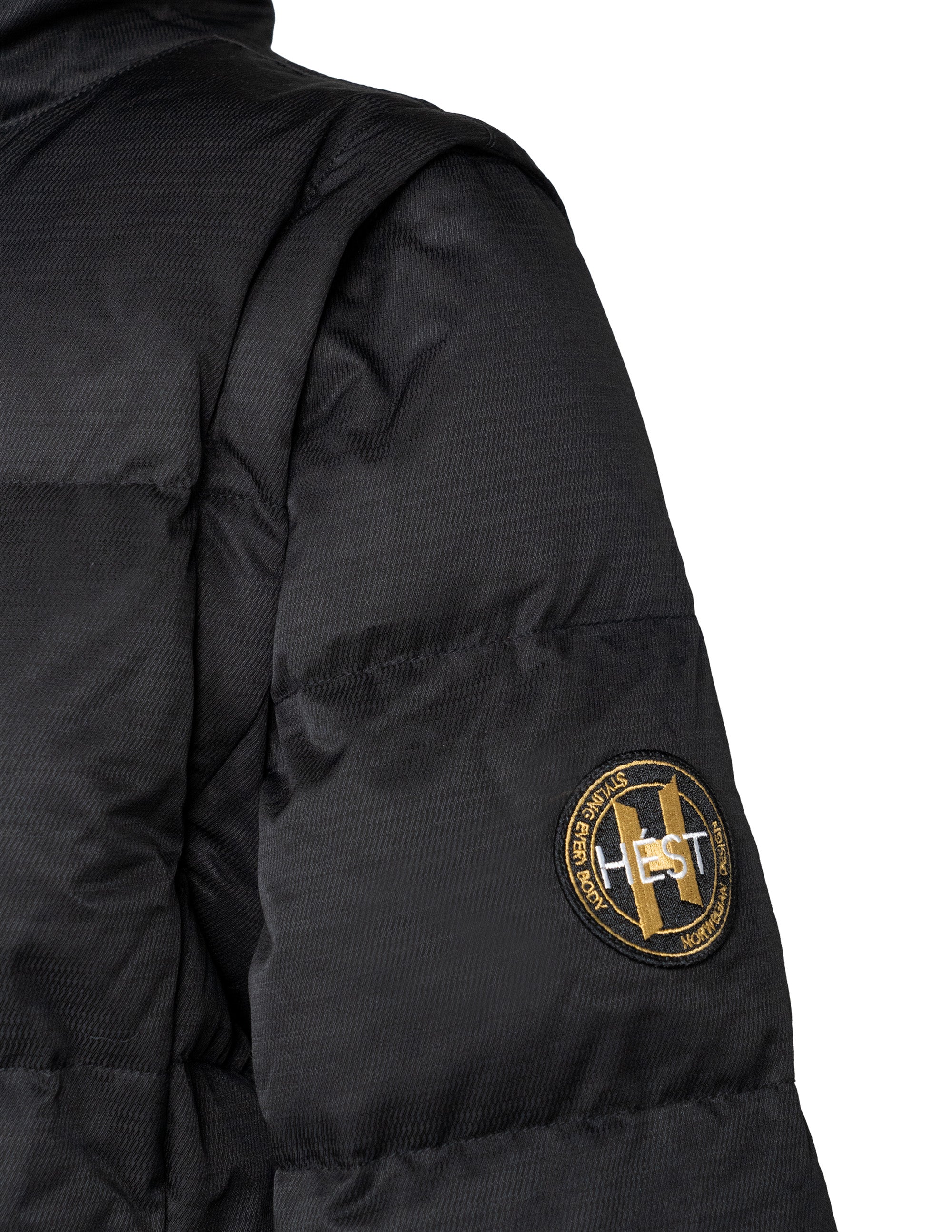 EDDA 2in1 Down Coat/ Vest in Black Jacken Hést