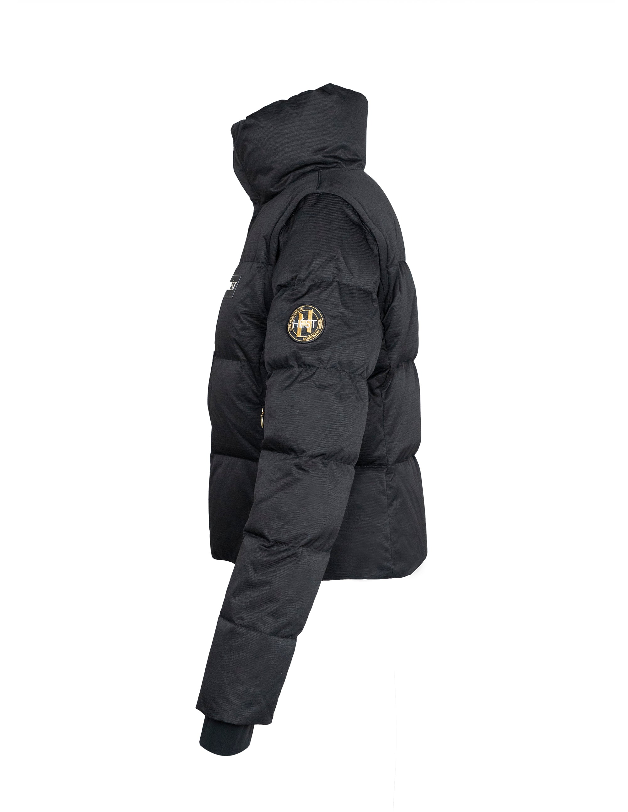 EDDA 2in1 Down Jacket/ Vest in Black Jacken Hést