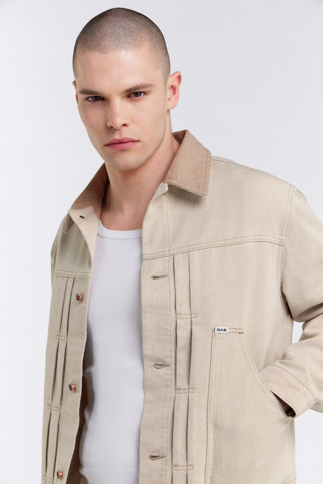 Frank Jacket in Bicolor Beige Jacken GAS