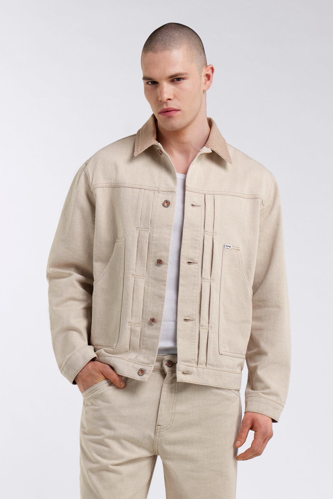 Frank Jacket in Bicolor Beige Jacken GAS