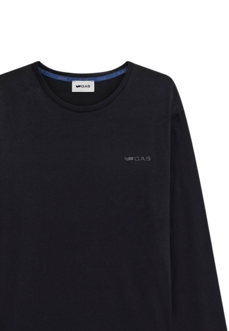 Janis/S Str.Logo in Black T-Shirts GAS