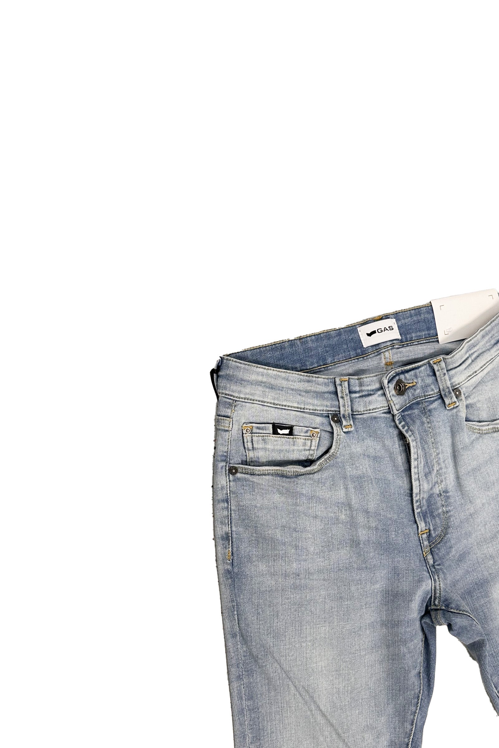 Sax Zip Rev 5 Pocket in Light Blue Ligh Jeans GAS   