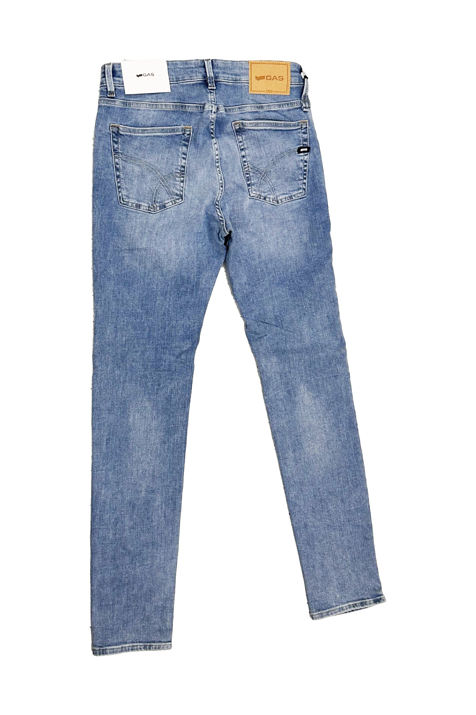Sax Zip Rev 5 Pocket in Light Medium Jeans GAS   