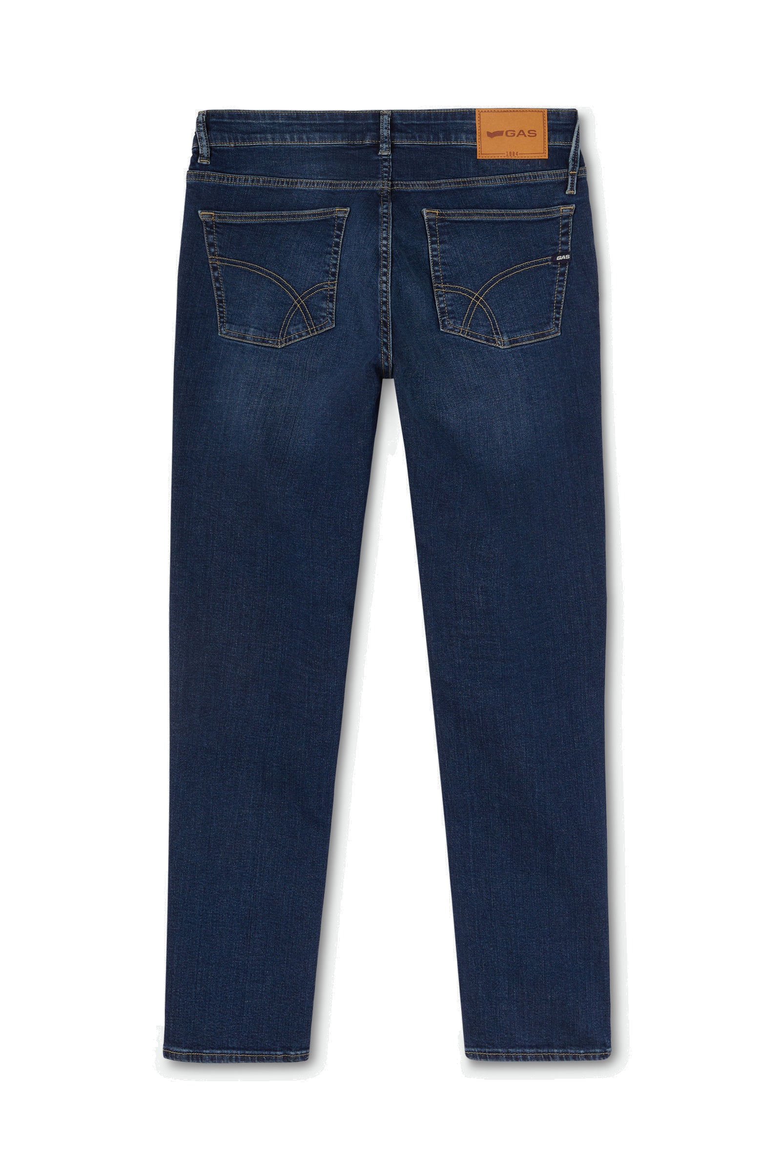 Sax Zip Rev 5 Pocket in Rags Mid Dark Jeans GAS   