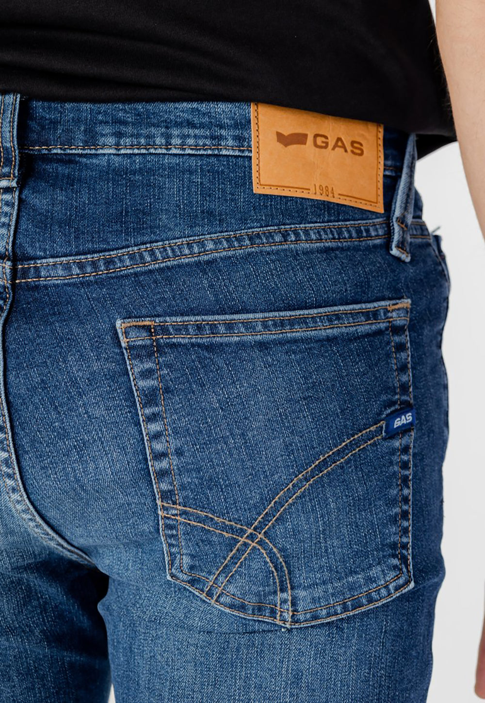 Albert Simple Rev 5 Pocket in Dark Destroy Jeans GAS   