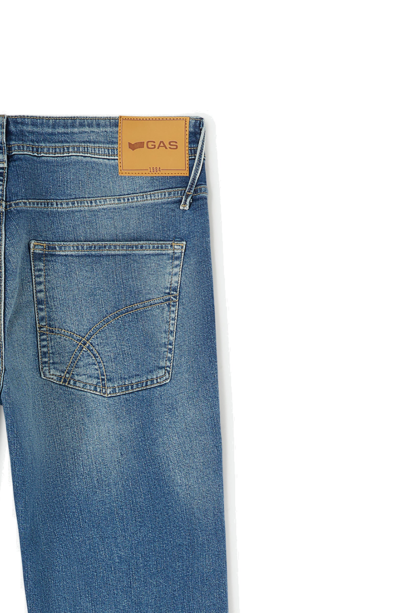 Kevin Carrot 5 Pocket in Stone Mid Light Jeans GAS   