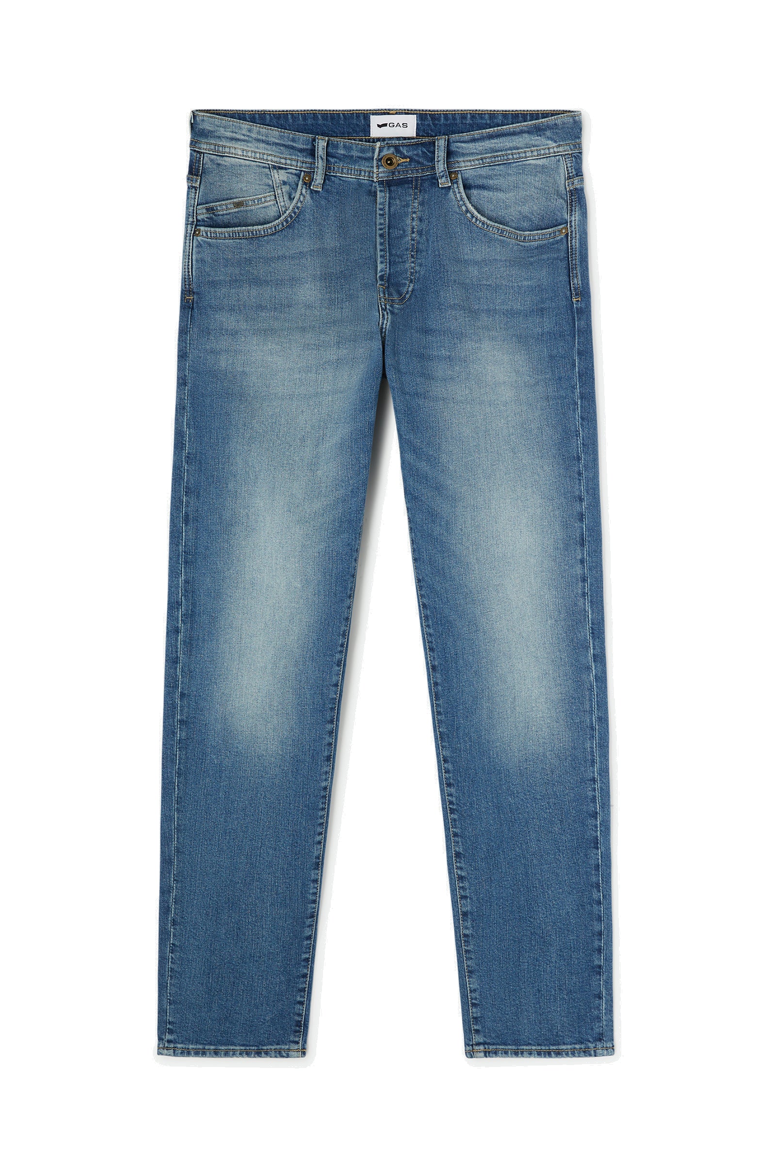 Kevin Carrot 5 Pocket in Stone Mid Light Jeans GAS   