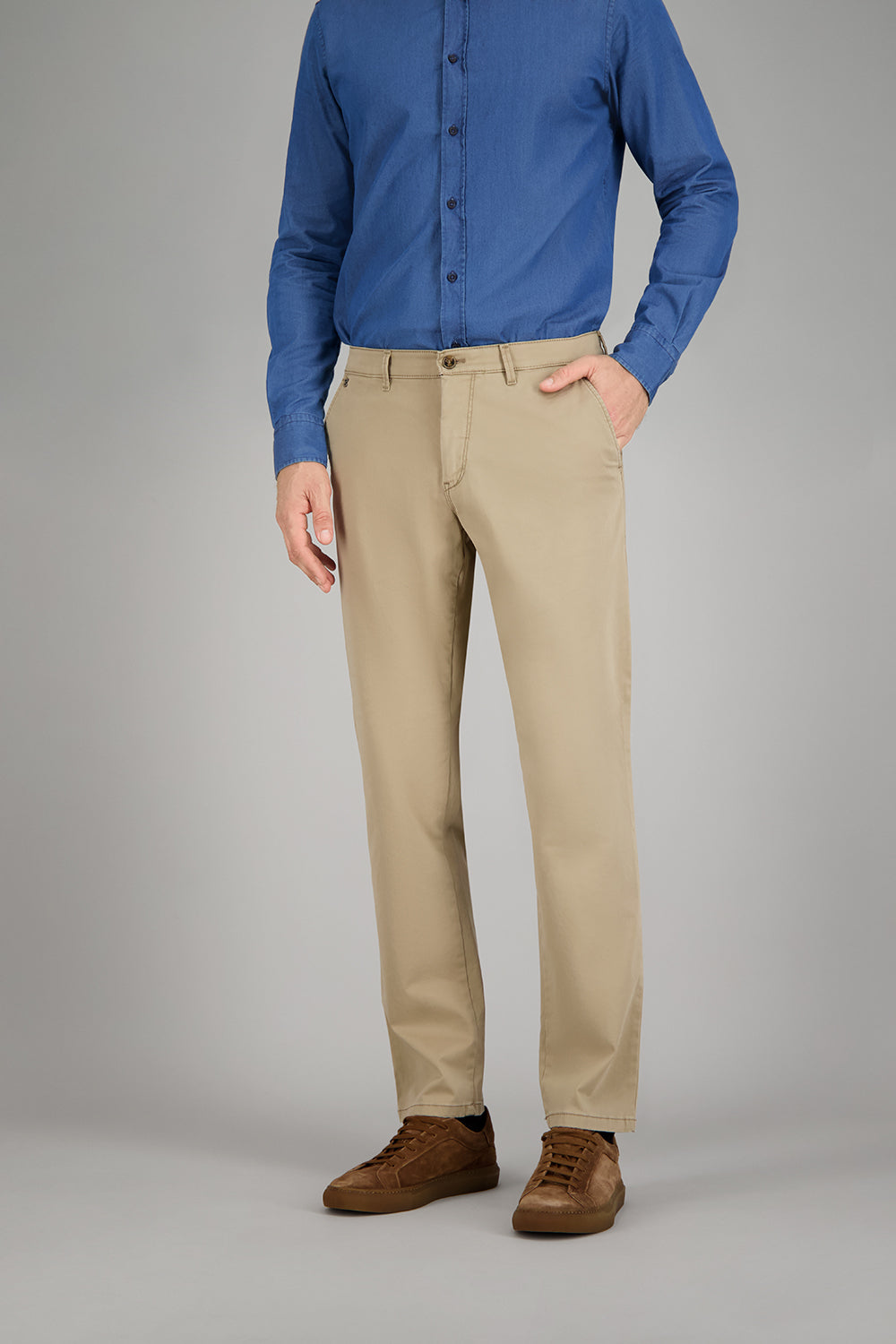 BENITO Chino in Camel Ton Hosen Gardeur