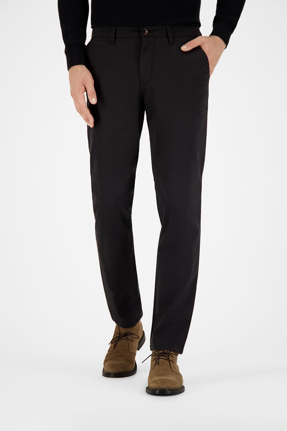 BENITO Chino in Schwarz Hosen Gardeur