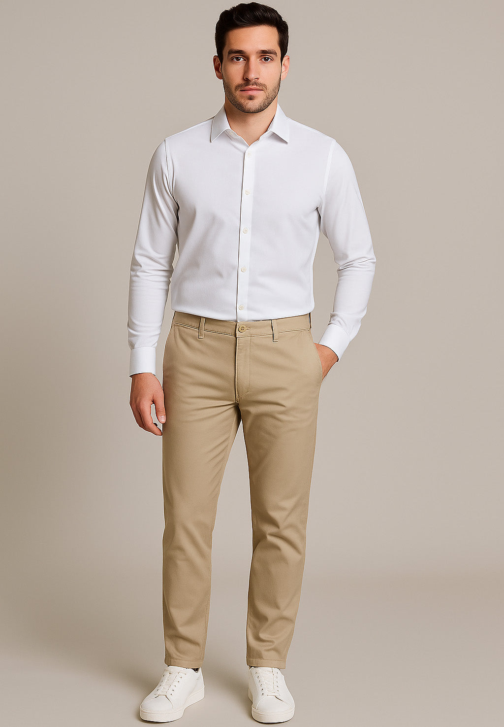 BONO Hose in Khaki Hosen Gardeur