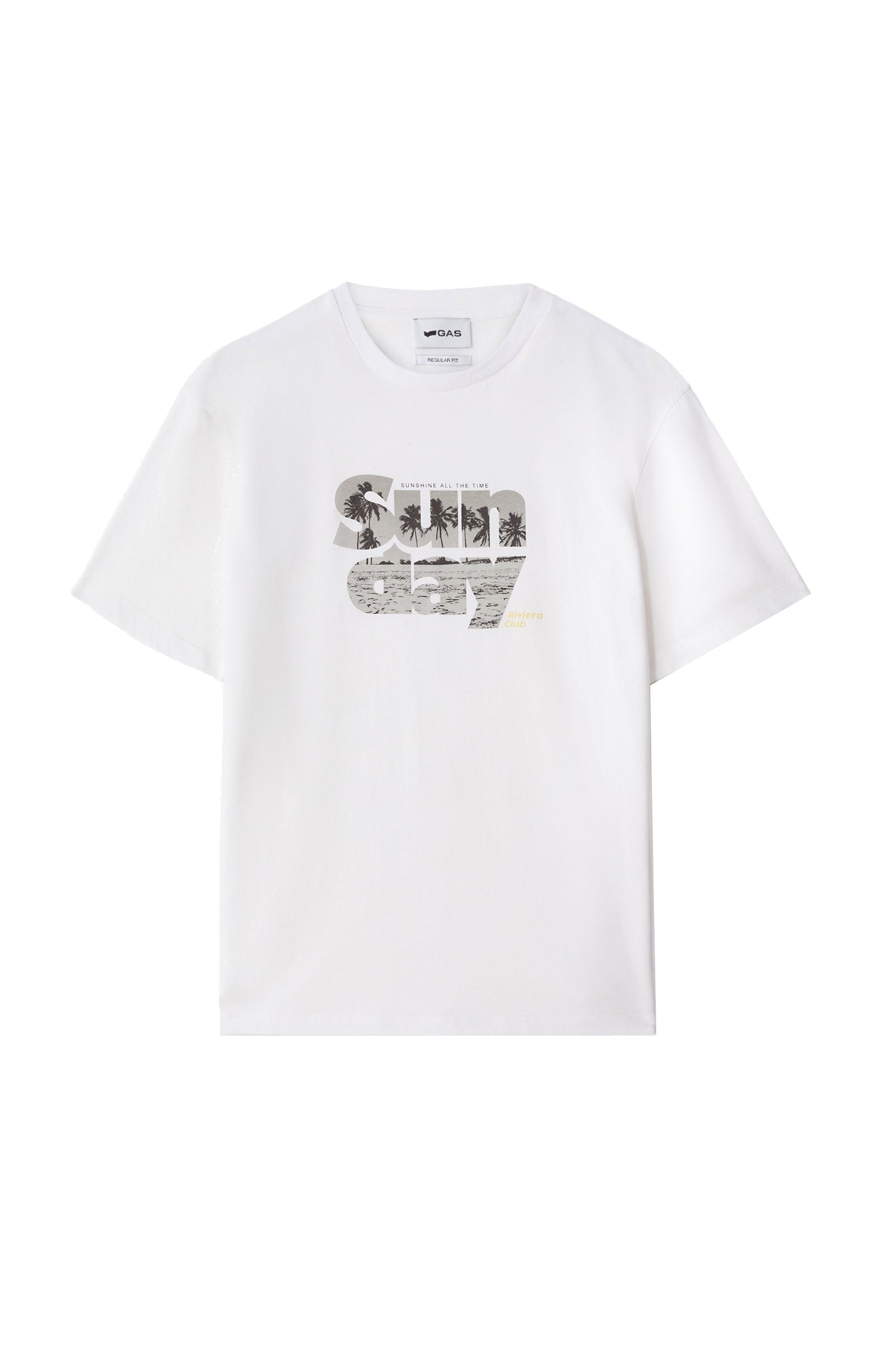 Dharis Print T-Shirt in White T-Shirts GAS   